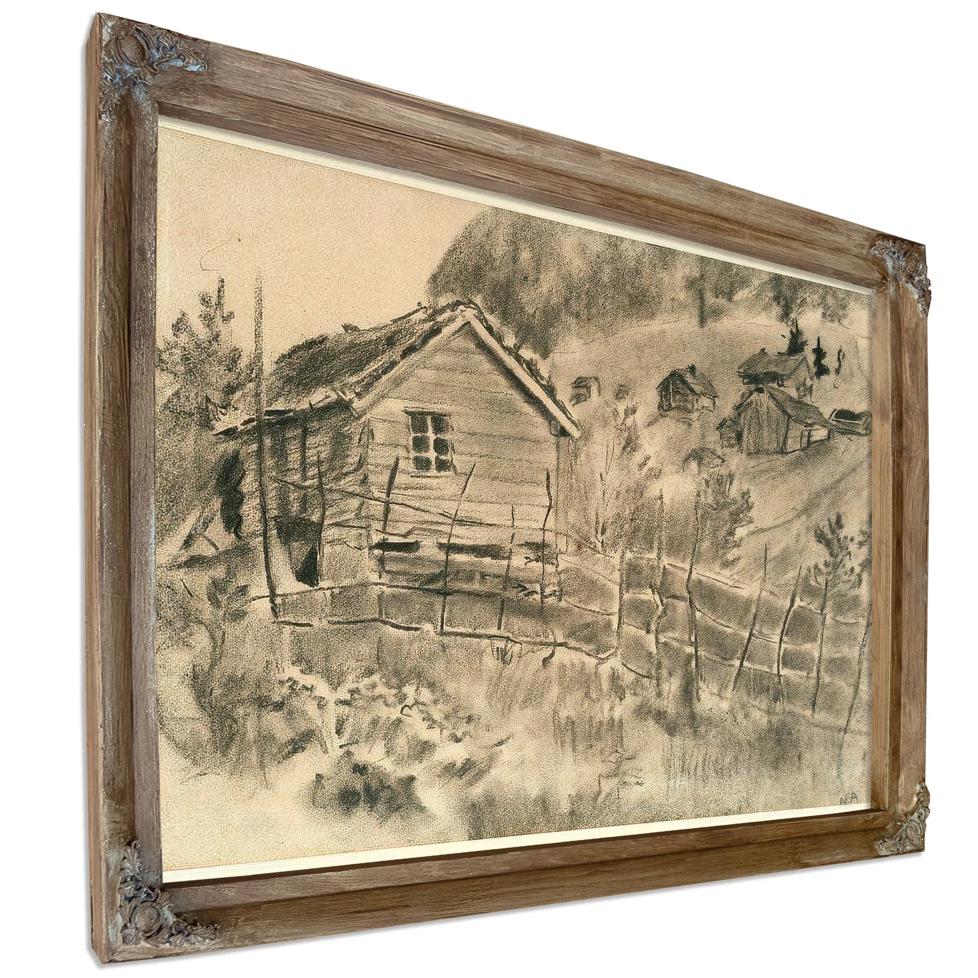 Landscape With Hay Rack And House By Nicolai Astrup Fine Art Print