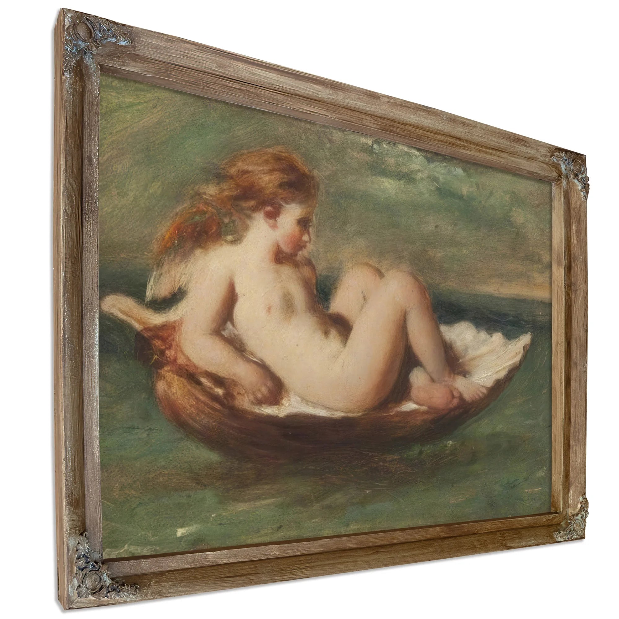 Cupid In A Shell By William Etty Fine Art Print