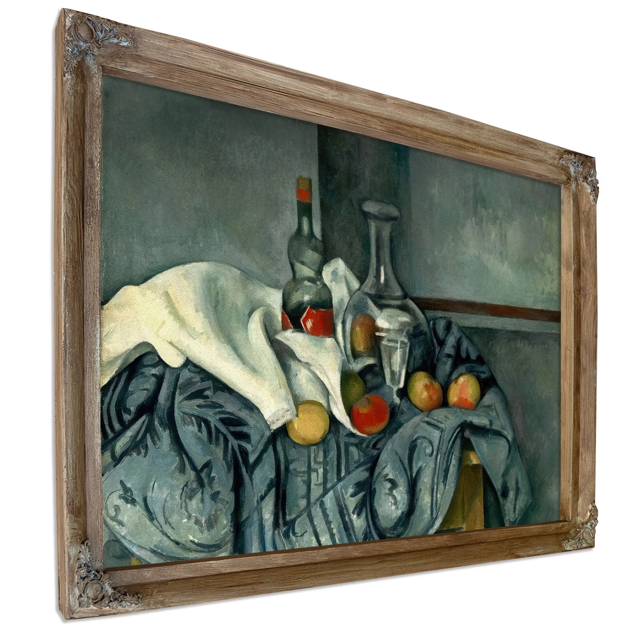 Still Life With Peppermint Bottle By Paul Cezanne Fine Art Print