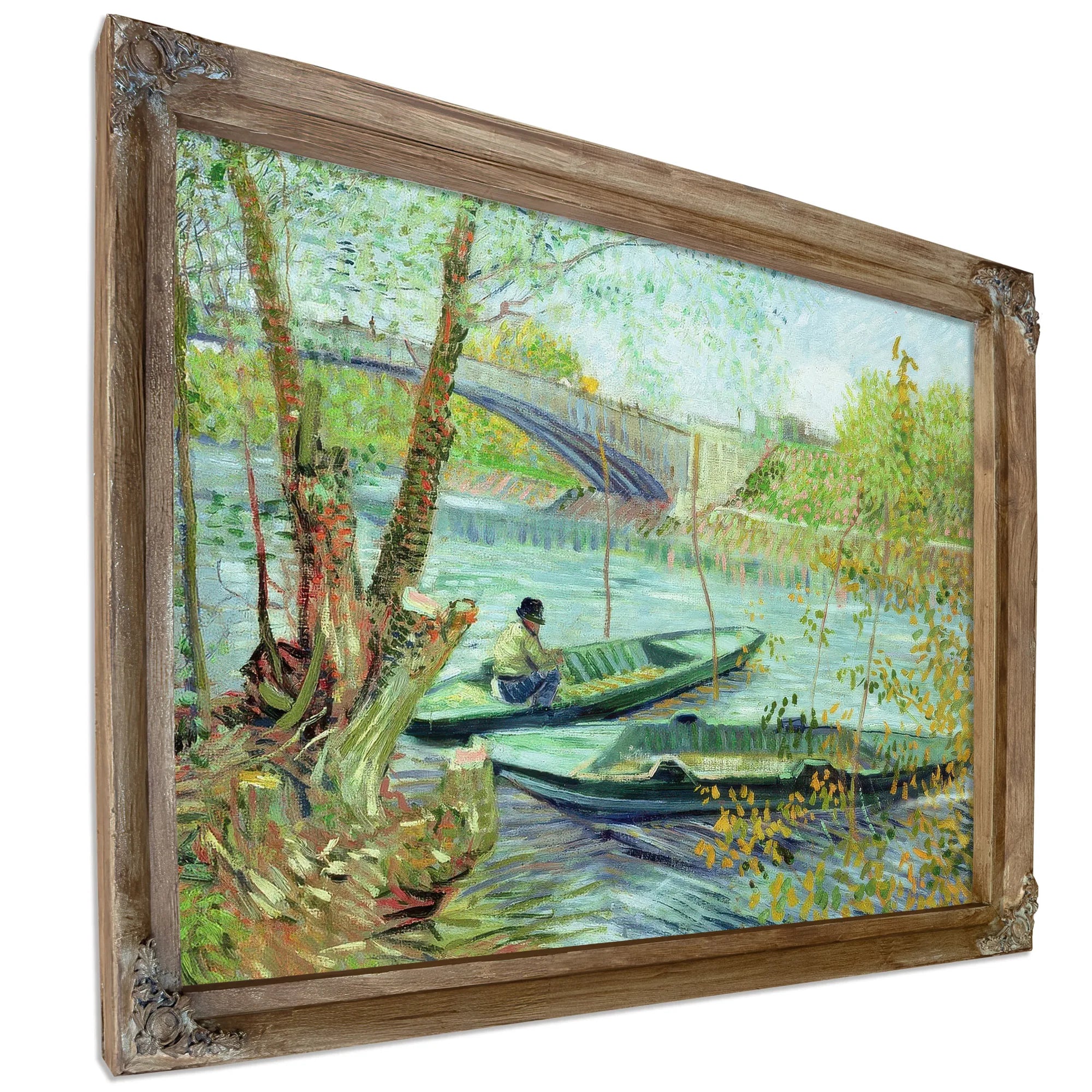 Fishing In The Spring. Pont De Clichy By Vincent Van Gogh Fine Art Print