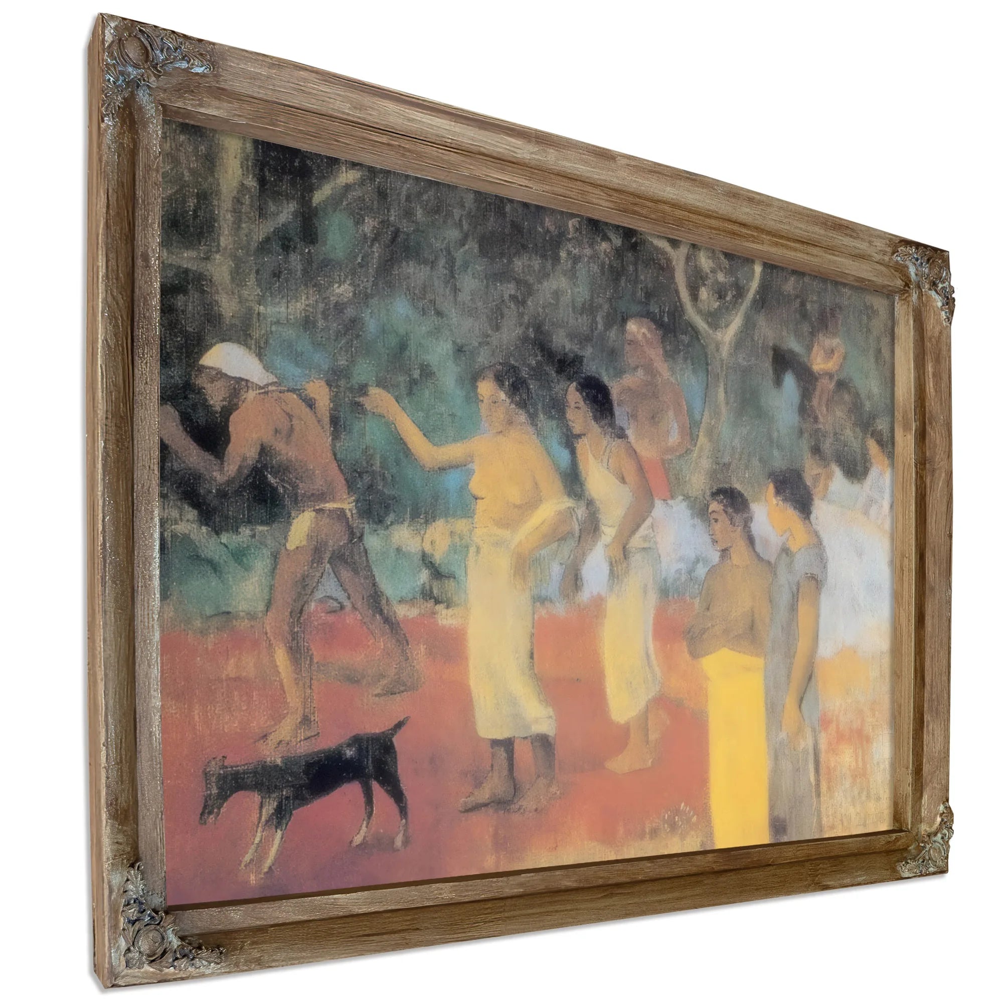 Scene From Tahitian Life By Paul Gauguin Fine Art Print
