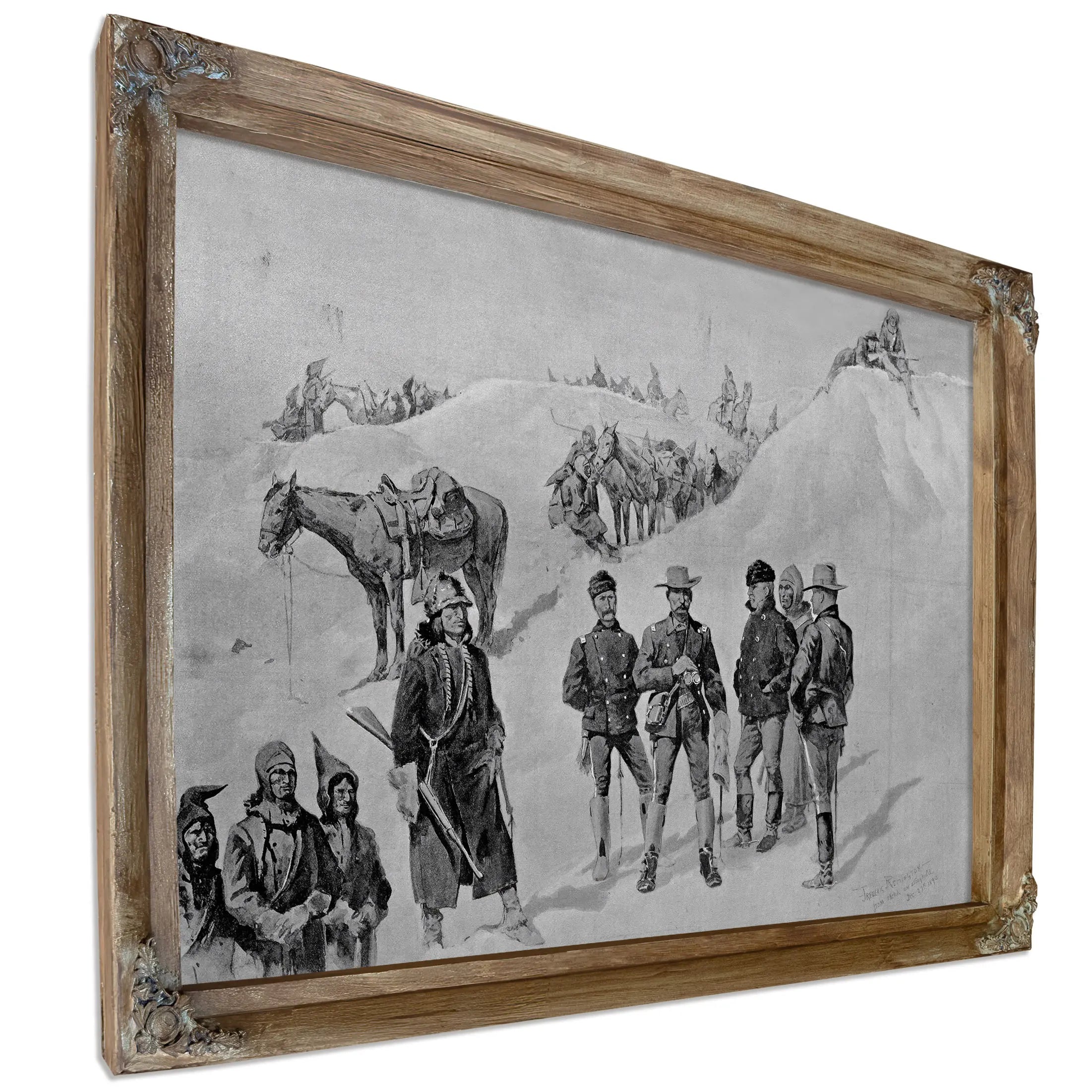 Watching The Dust Of The Hostiles From The Bluffs Of The Stronghold by Frederic Remington