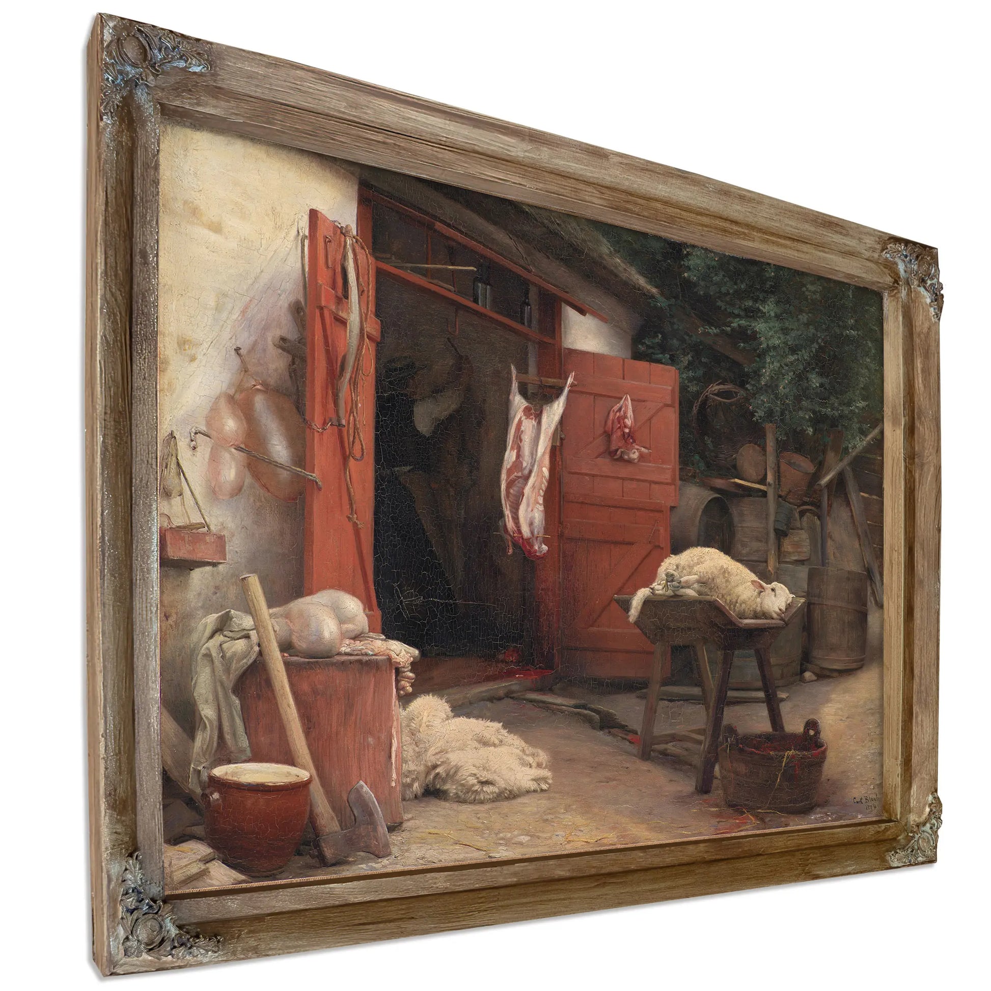 A Slaughterhouse In Hellebaek by Carl Bloch
