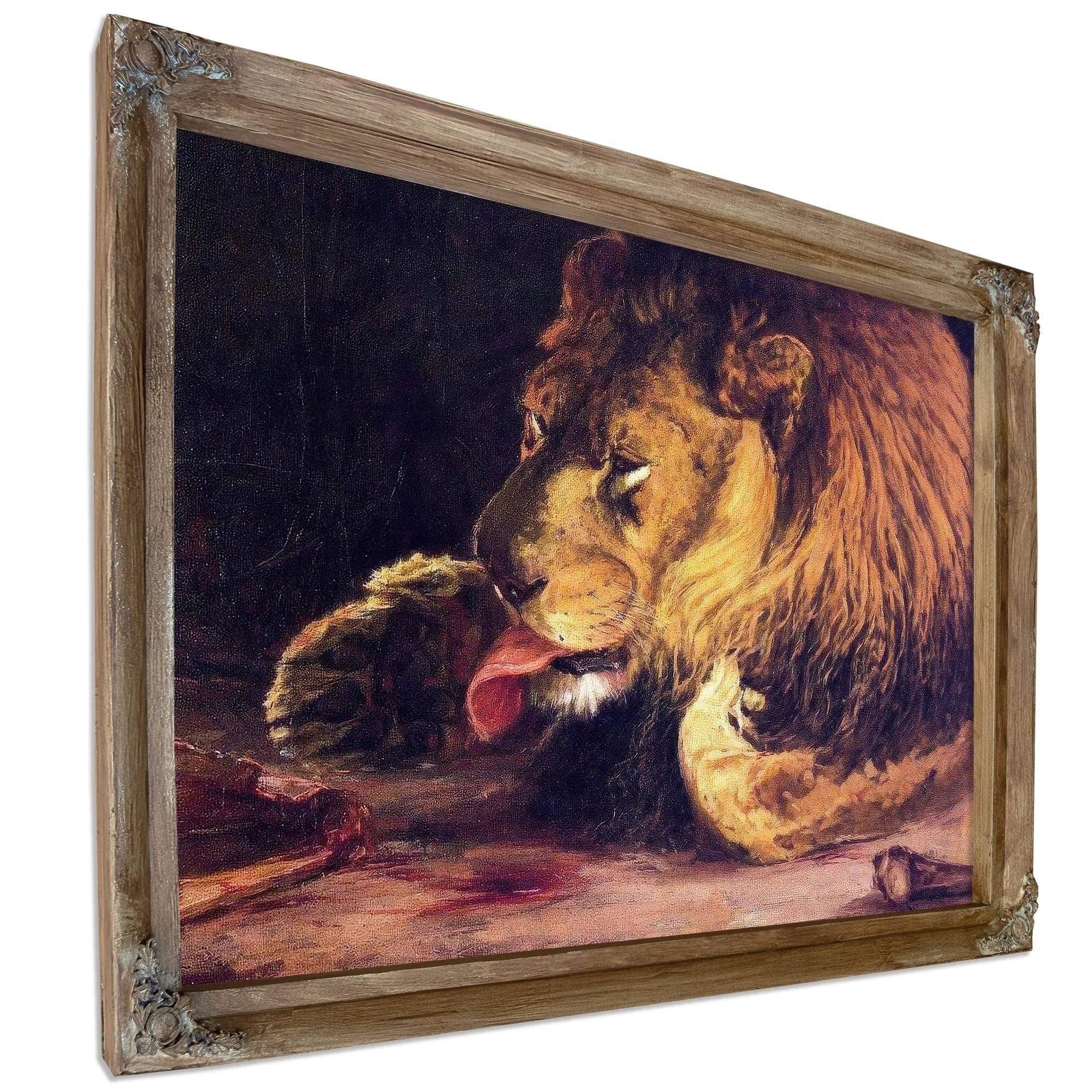 Lion Licking Its Paw By Henry Ossawa Tanner Fine Art Print