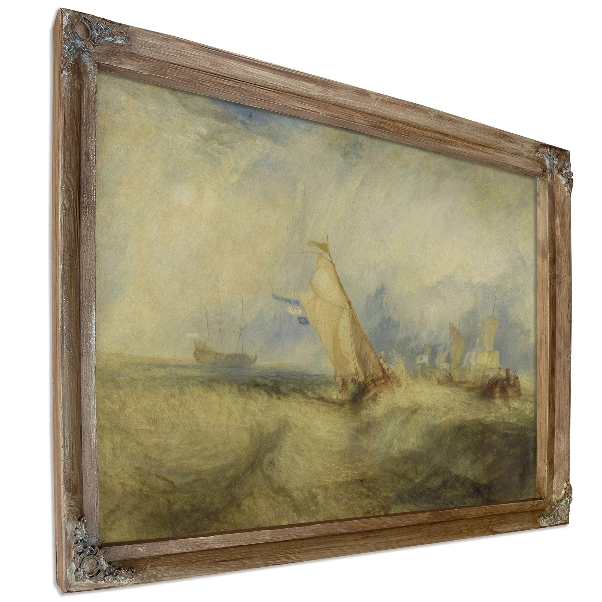 Van Tromp Going About To Please His Masters Ships A Sea Getting A Good Wetting By Joseph Mallord William Turner Fine Art Print