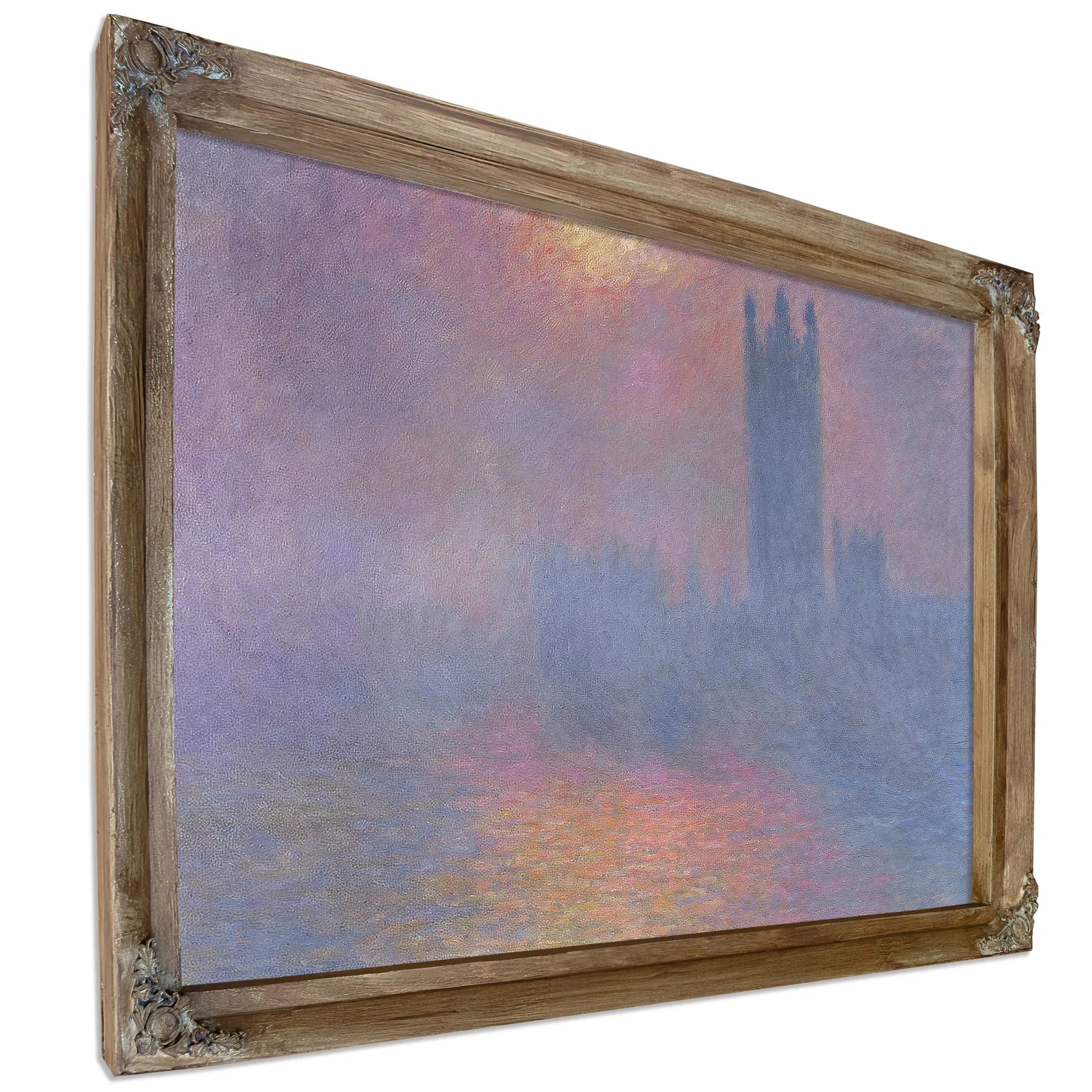 The Houses Of Parliament, London, With The Sun Breaking Through The Fog By Claude Monet Fine Art Print