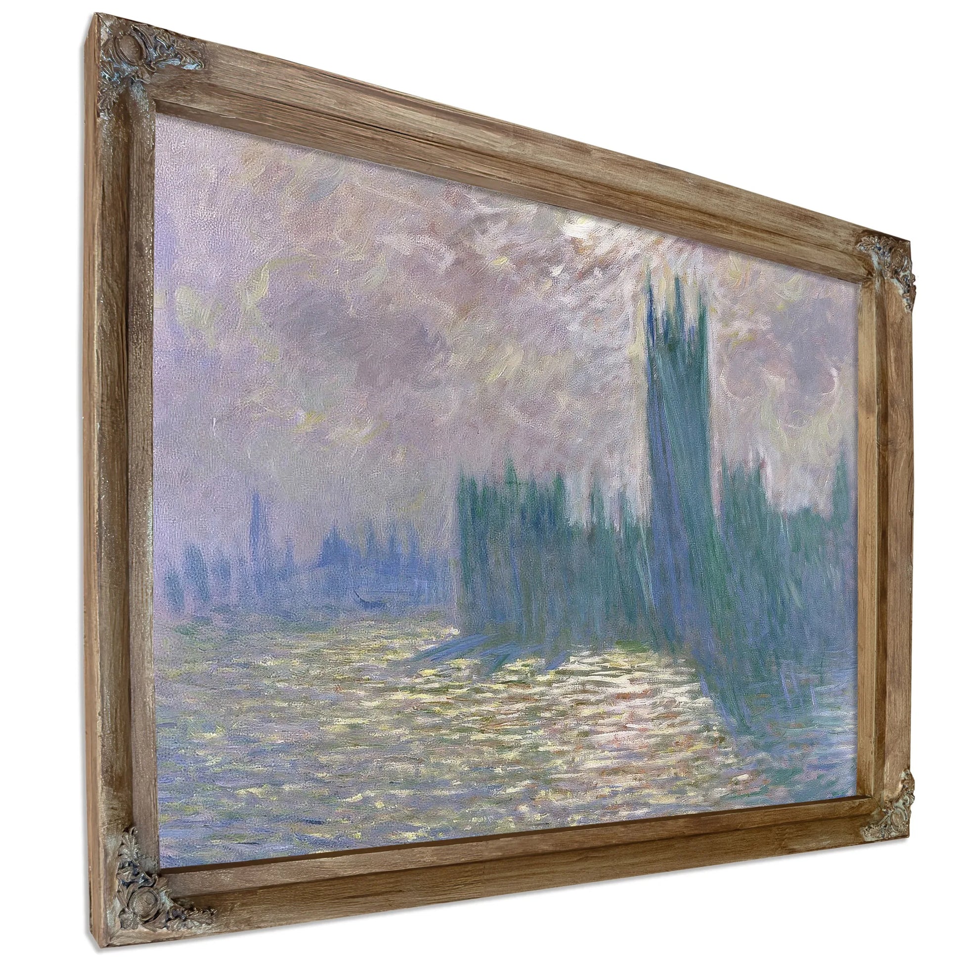 Parliament, Reflections On The Thames By Claude Monet Fine Art Print