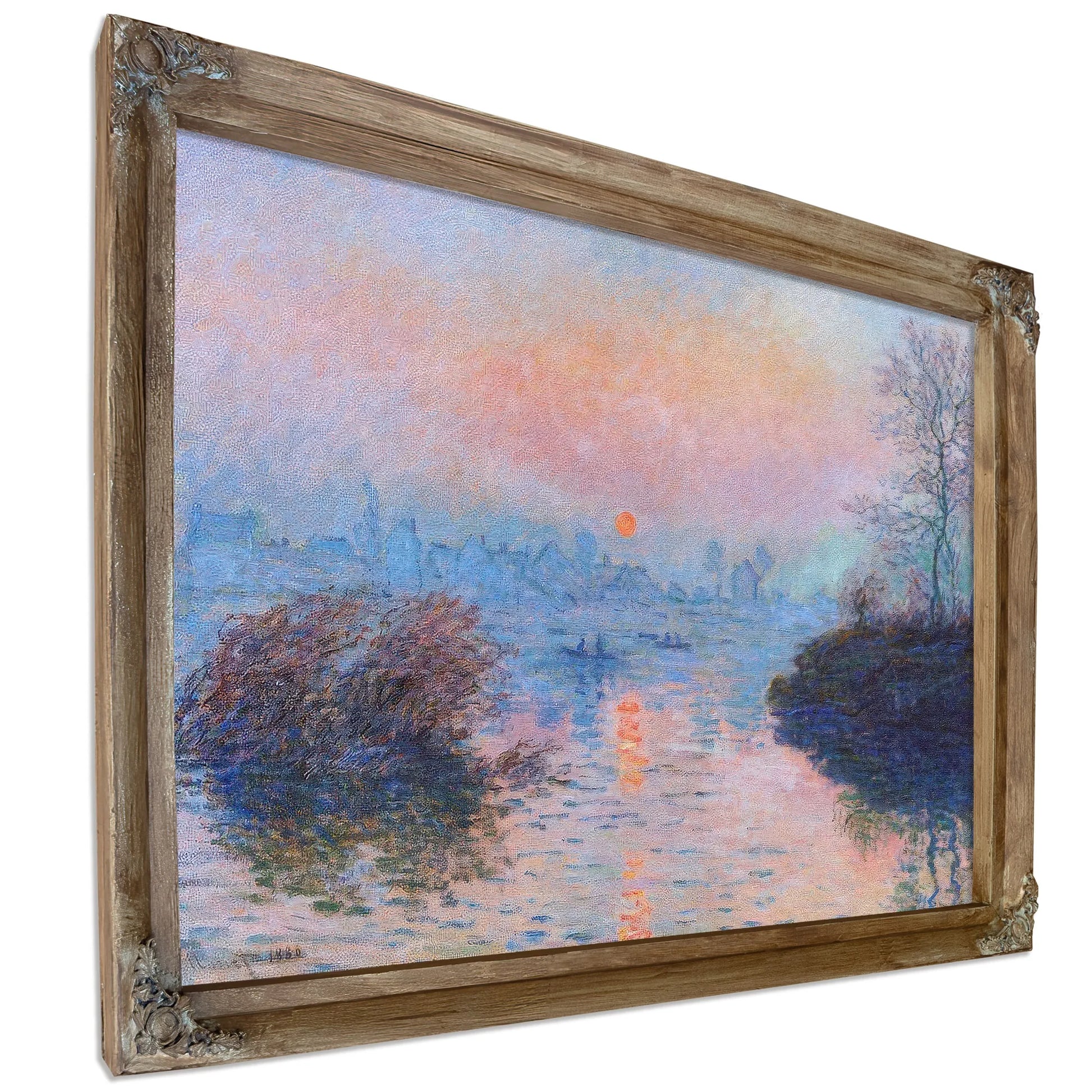 Sunset On The Seine At Lavacourt Winter Effect 1880 Oil On Canvas 100X150Cm Petit Palais By Claude Monet Fine Art Print