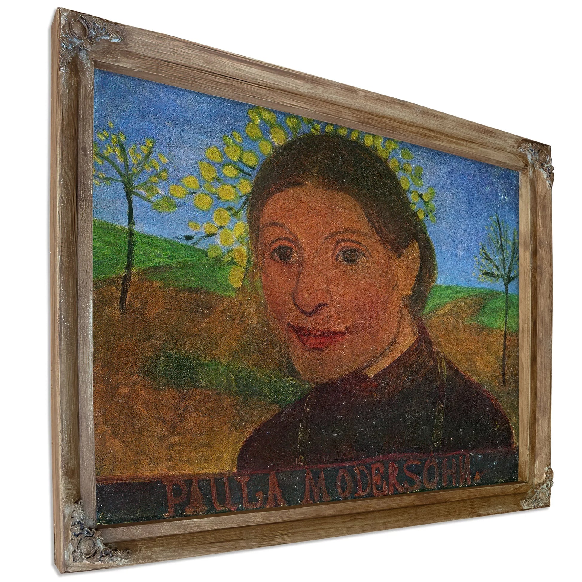 Self Portrait In Front Of Flowering Trees 1902 1 By Paula Modersohn Becker Fine Art Print