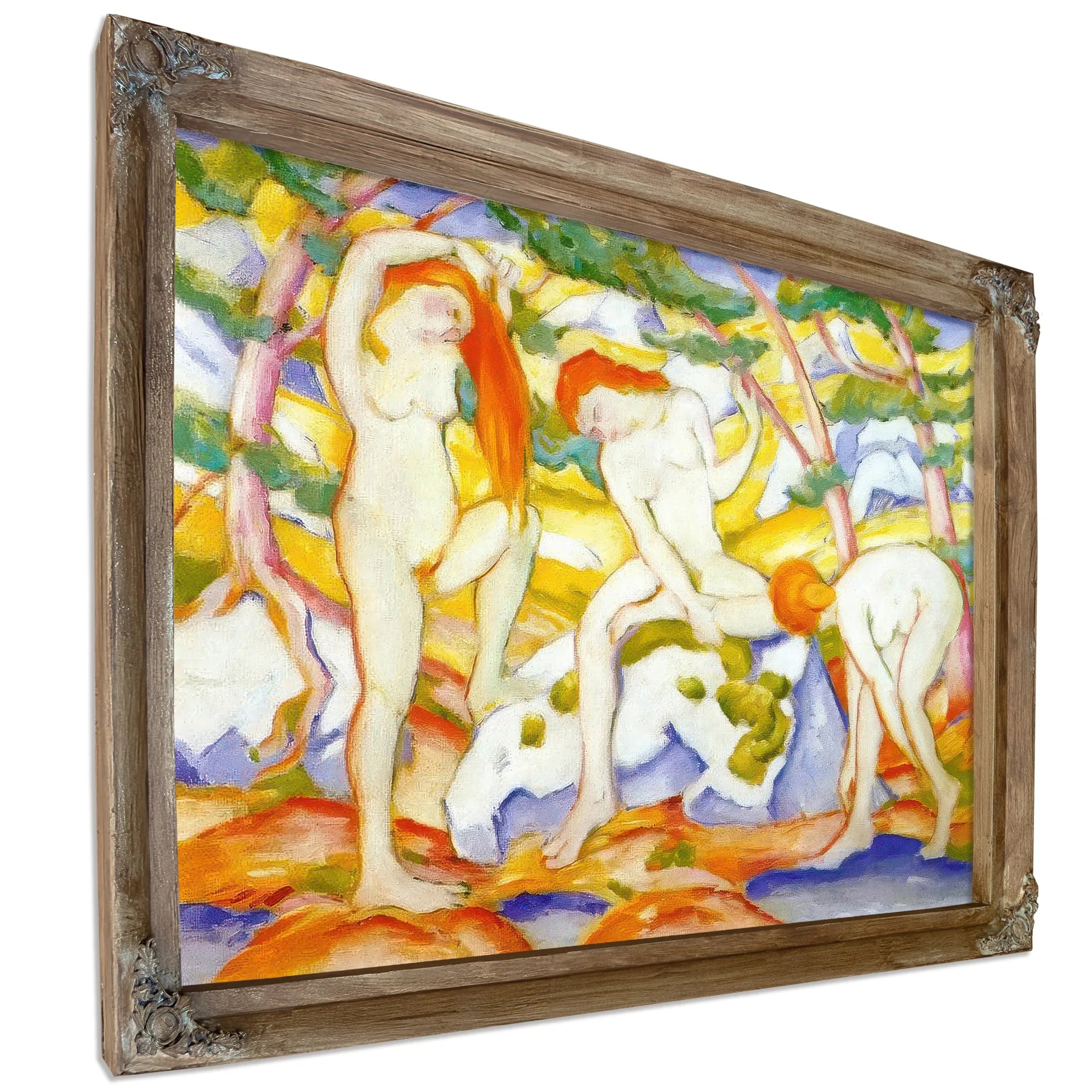 Bathing Girls By Franz Marc Fine Art Print