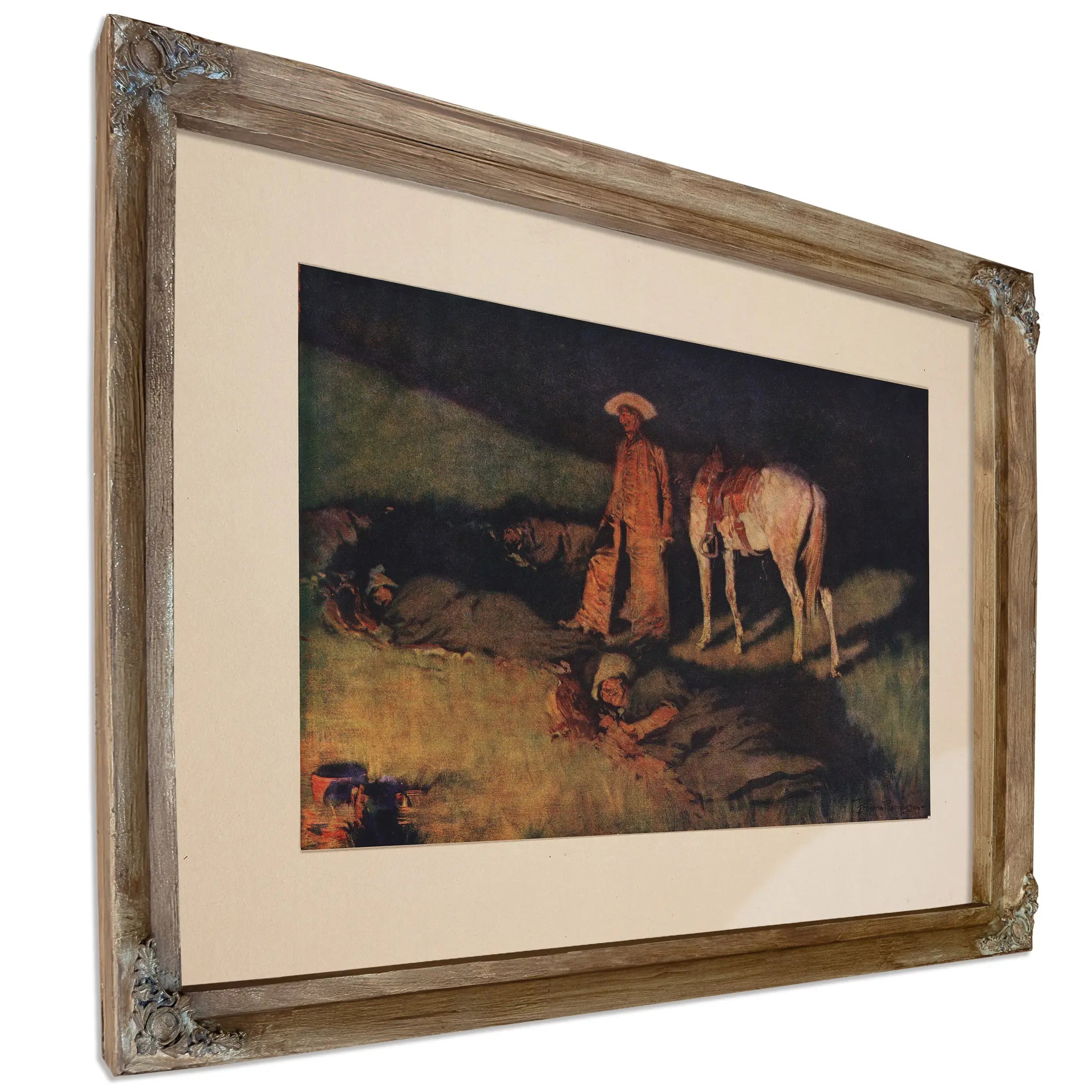In From The Night Herd A by Frederic Remington