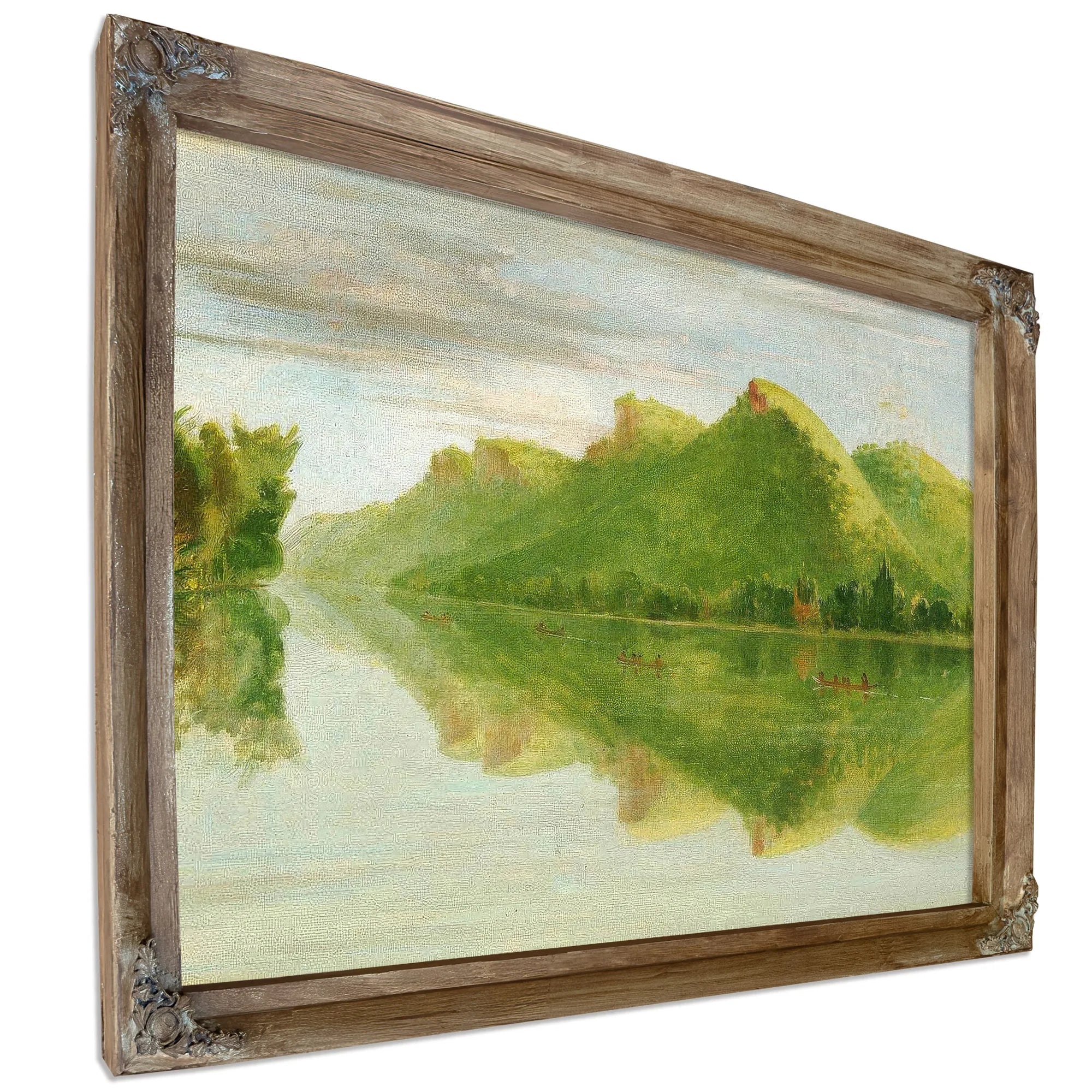 View On The Upper Mississippi, Beautiful Prairie Bluffs By George Catlin Fine Art Print
