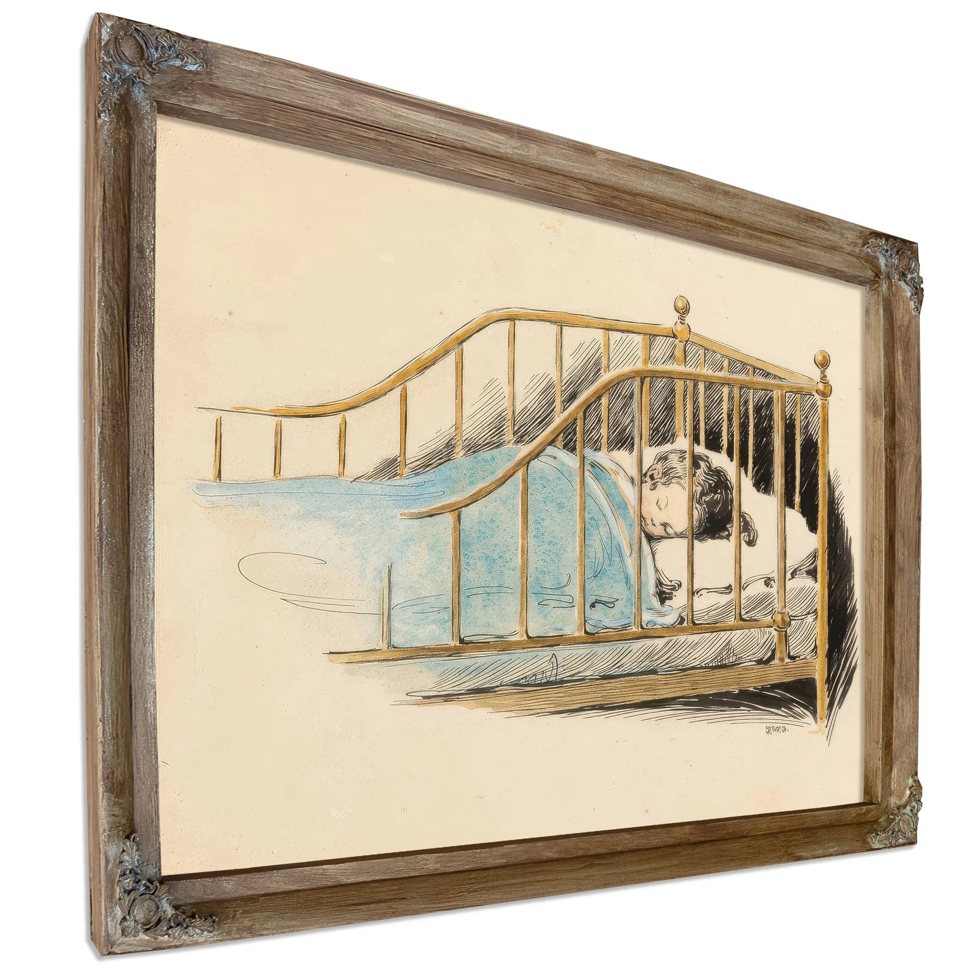 Child Sleeping A Childs Prayer Interior Book Illustration 1926 By Jessie Willcox Smith Fine Art Print