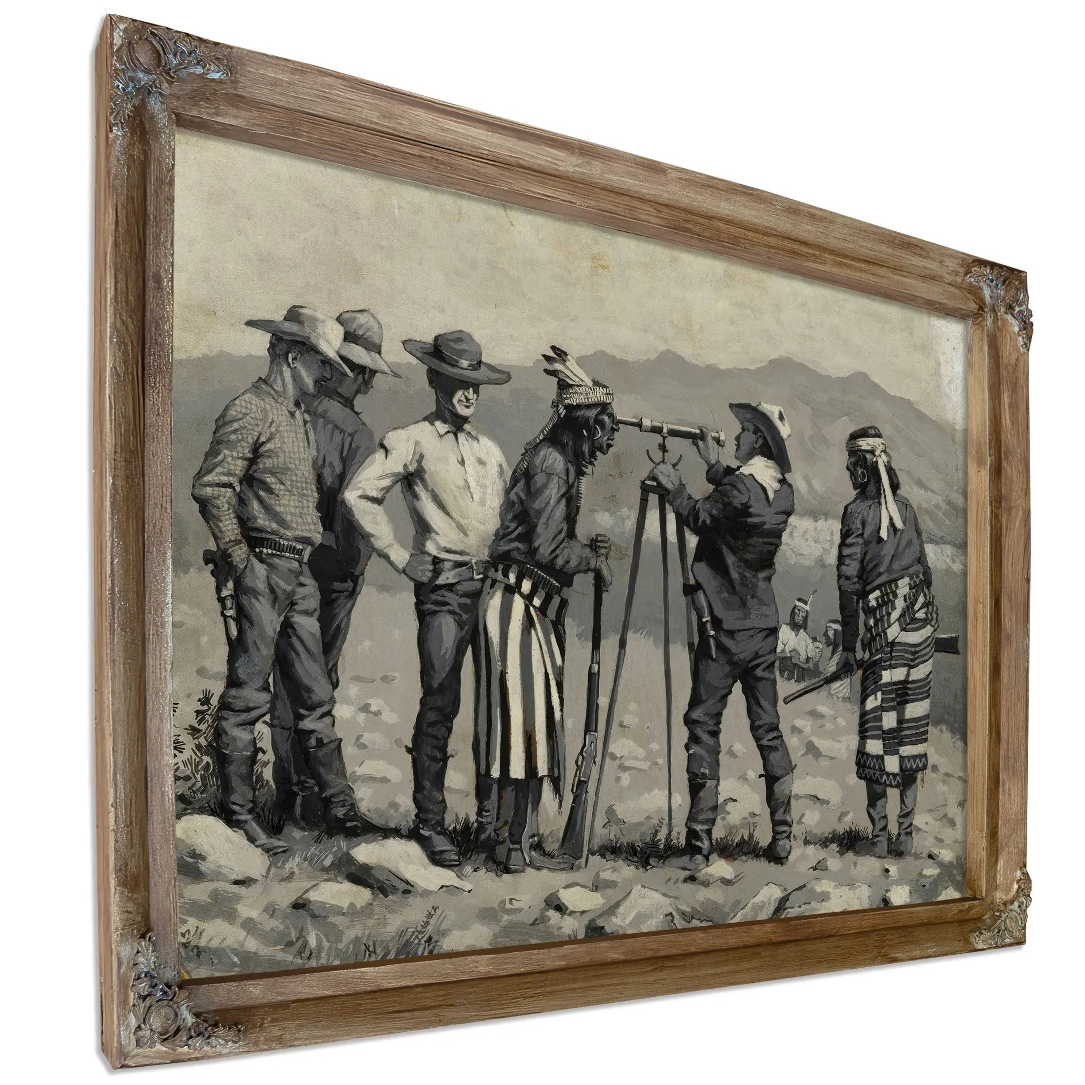 Looking Through The Telescope  by Frederic Remington