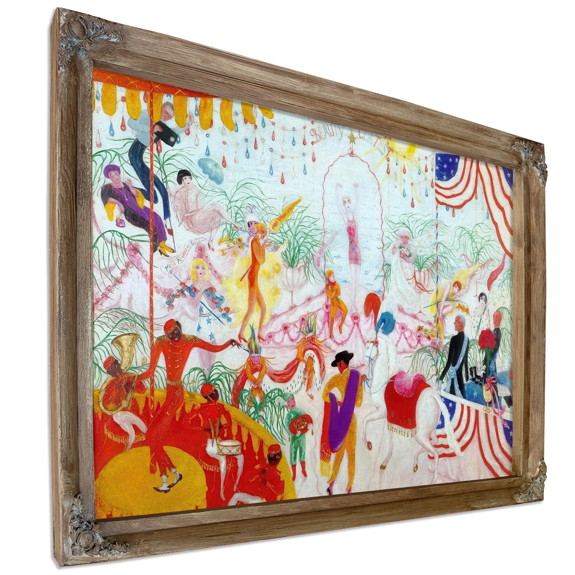 Beauty Contest To The Memory Of Pt Barnum By Florine Stettheimer Fine Art Print