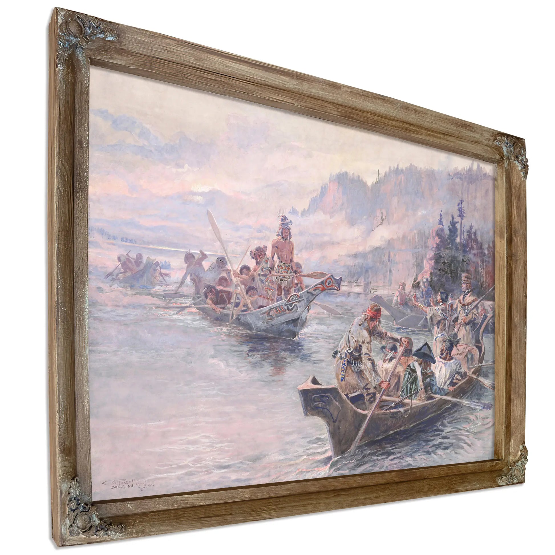 Lewis And Clark On The Lower Columbia by Charles Marion Russell