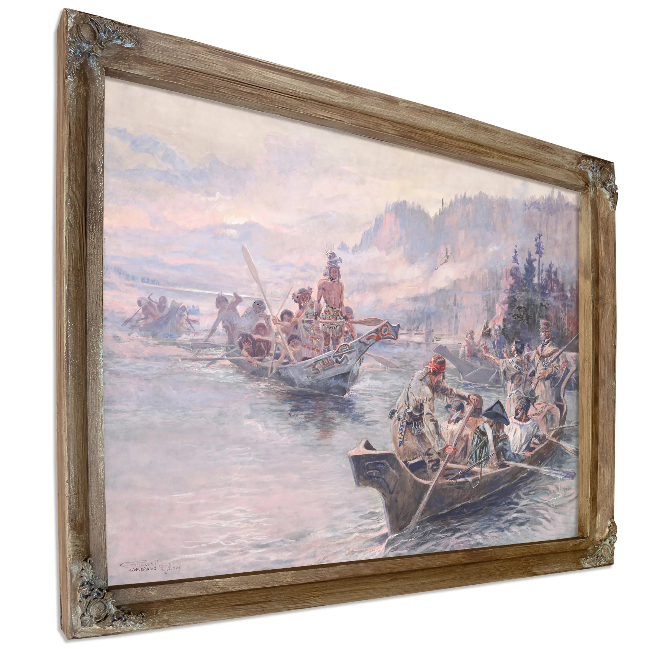 Lewis And Clark On The Lower Columbia by Charles Marion Russell