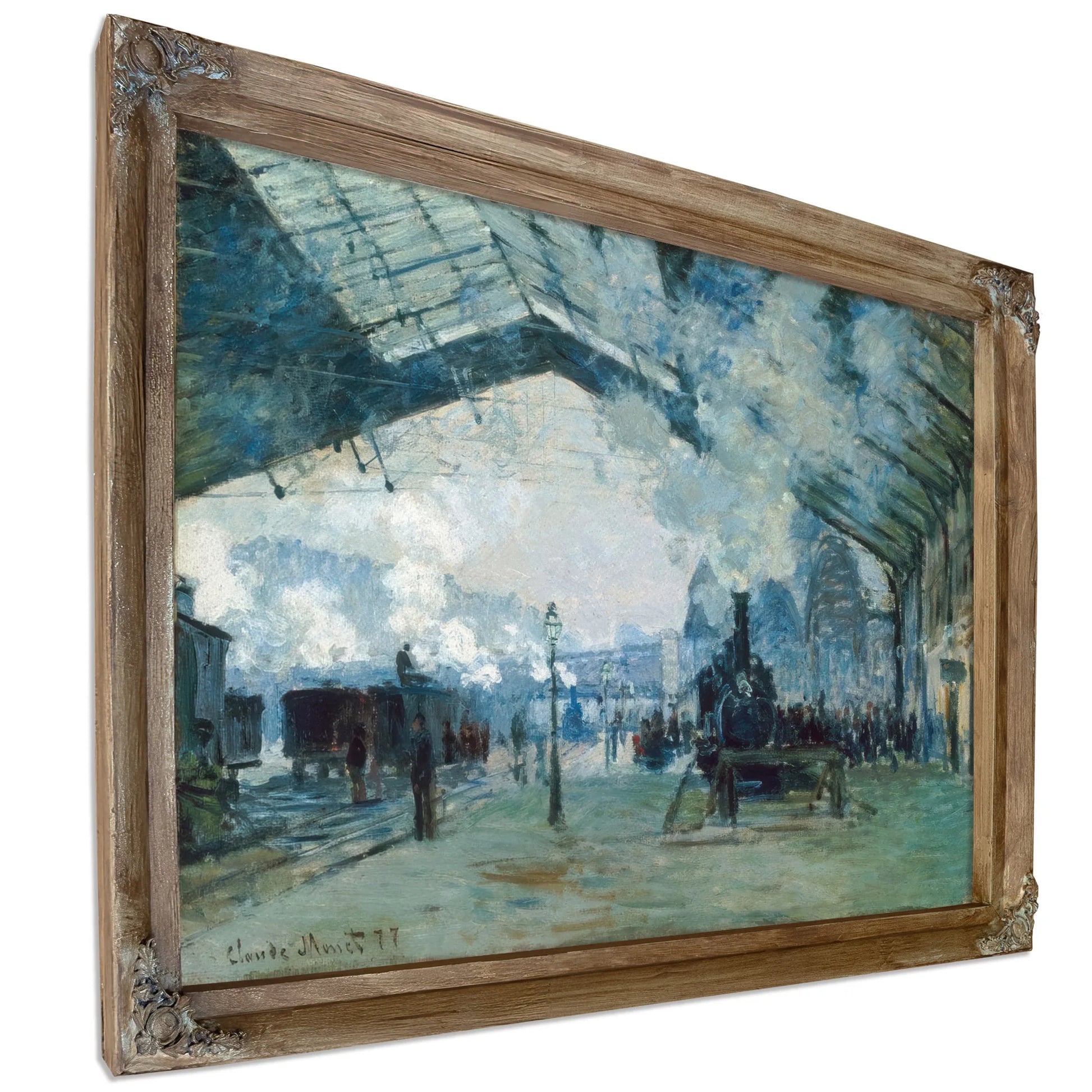 Arrival Of Normandy Train Gare Saint Lazare By Claude Monet Fine Art Print