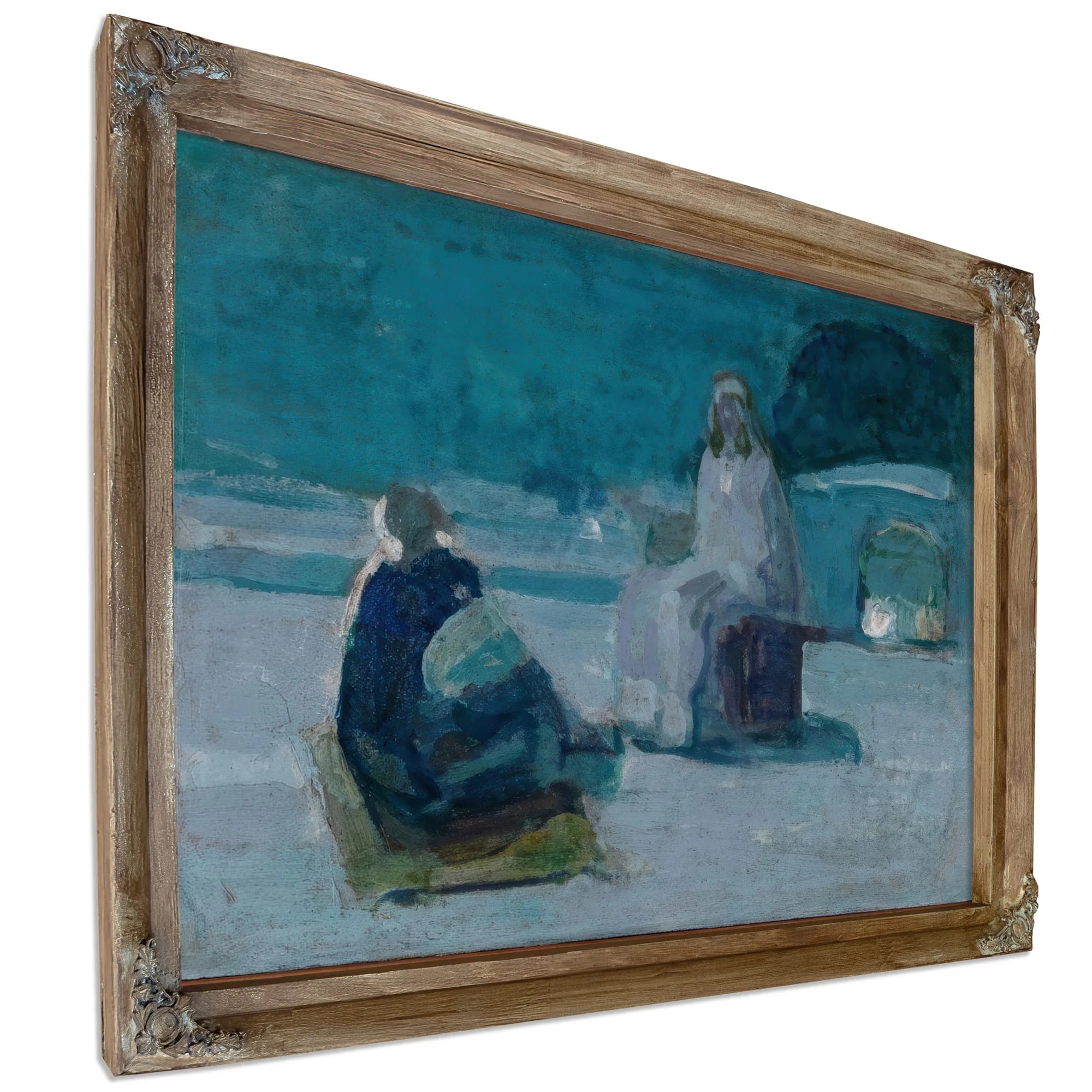 Study For Christ And Nicodemus On A Rooftop By Henry Ossawa Tanner Fine Art Print