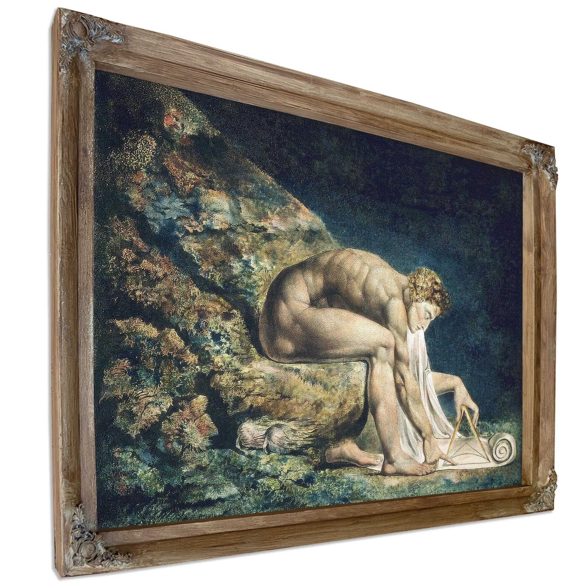 Newton 1795 Color Print And Watercolor 46X60Cm Tate Uk By William Blake Fine Art Print