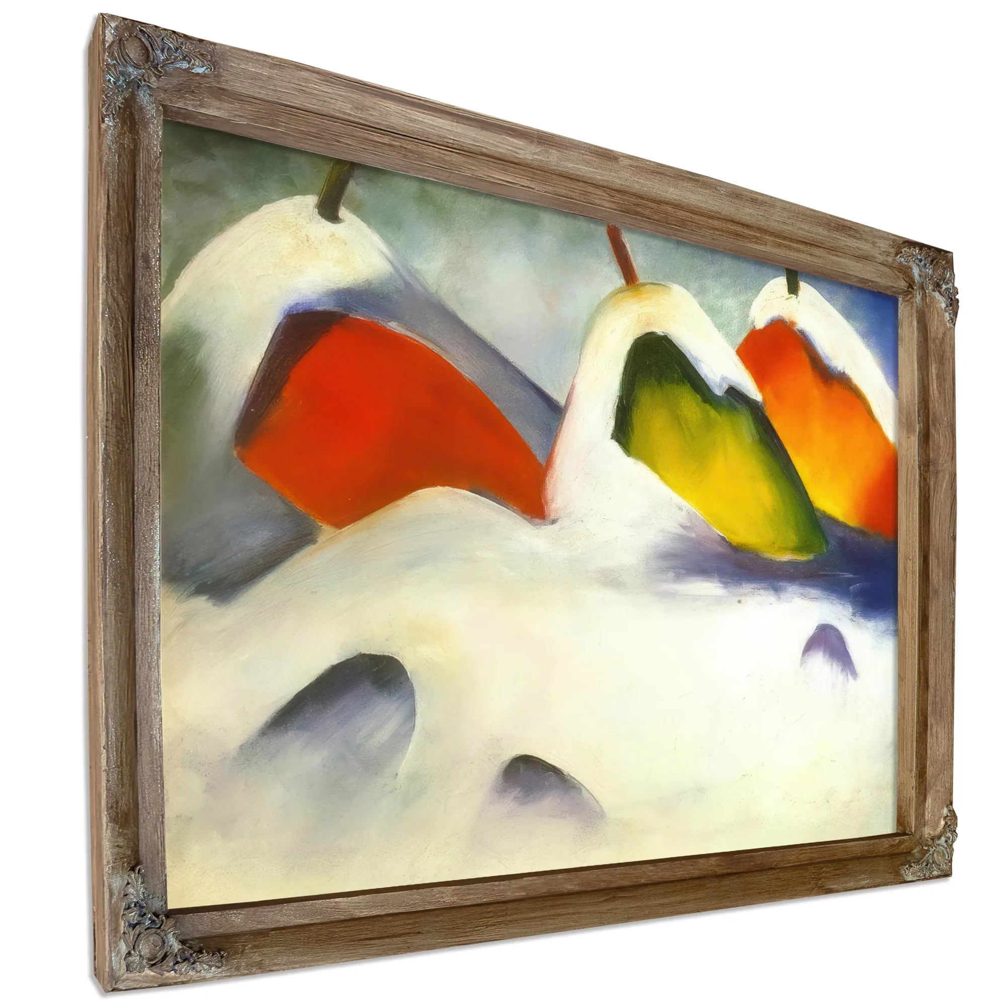 Haystacks In The Snow By Franz Marc Fine Art Print