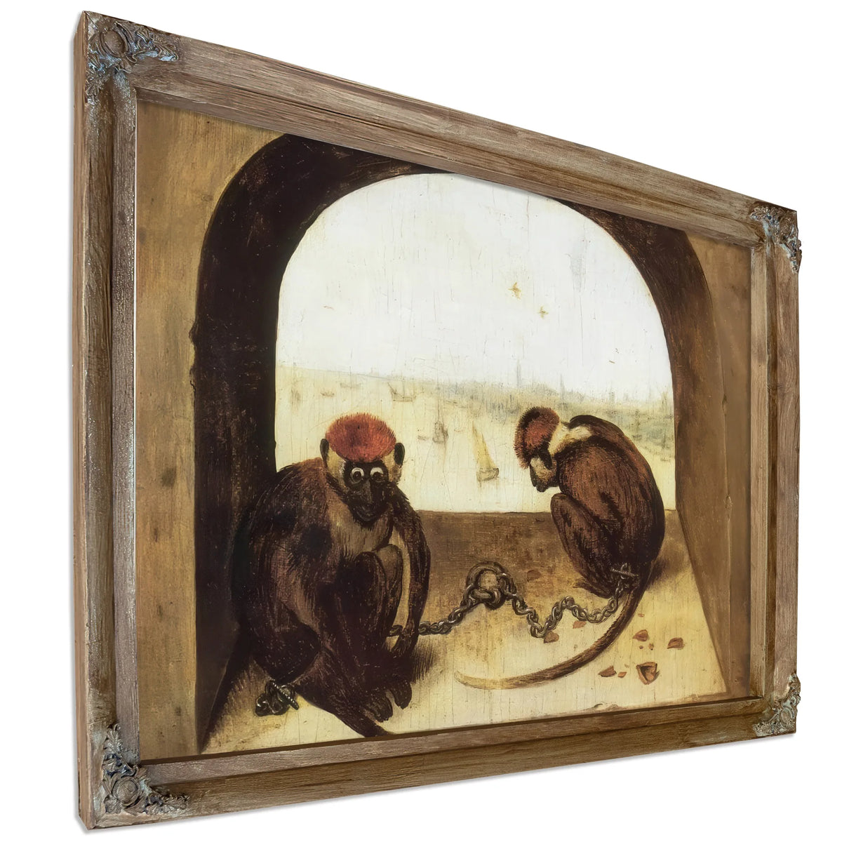 Two Monkeys 1562 By Pieter Bruegel Fine Art Print