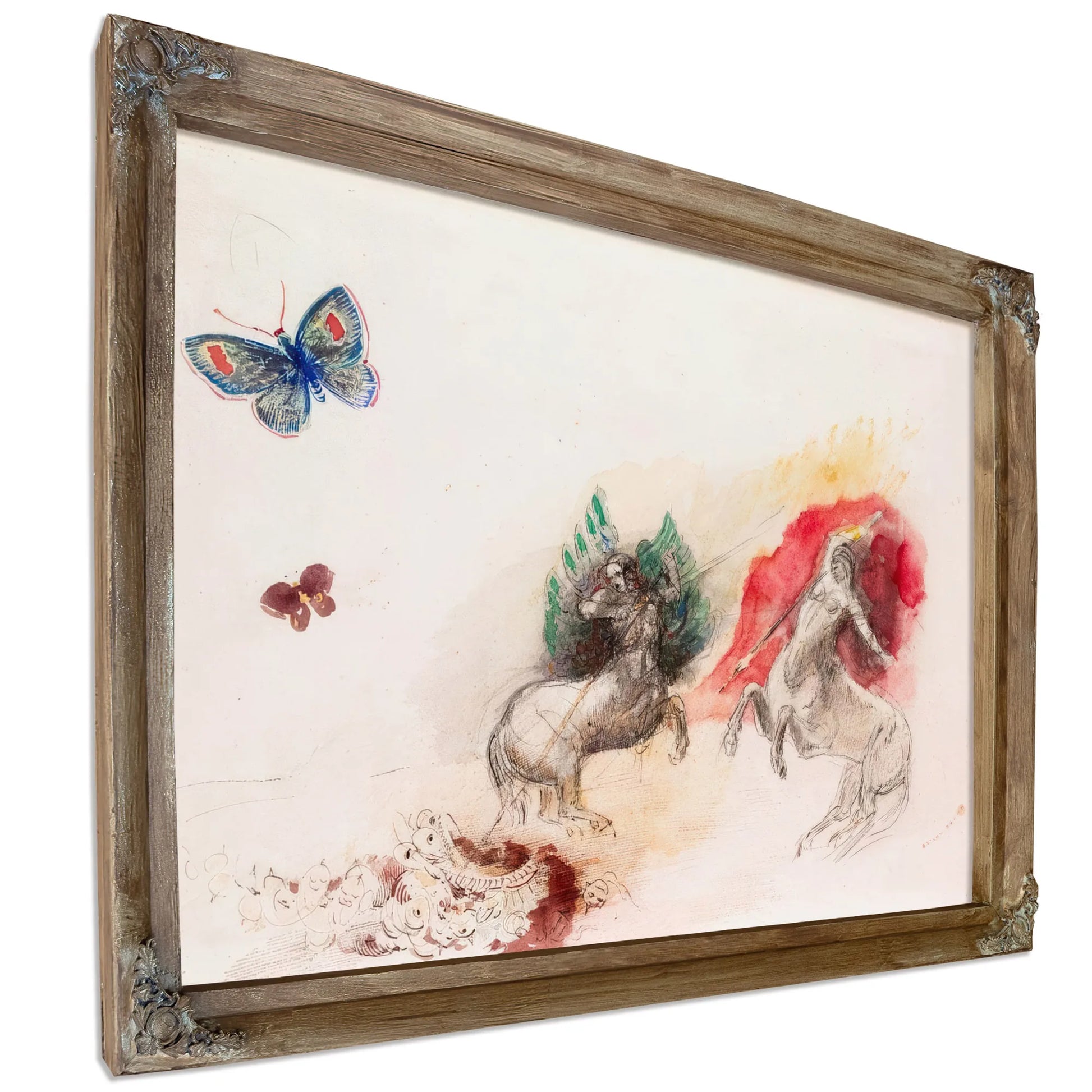 Fight Of The Centaurs By Odilon Redon Fine Art Print