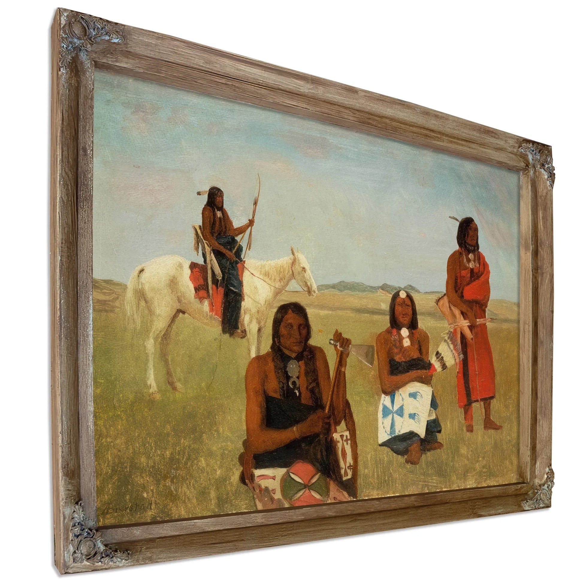 Indians Near Fort Laramie By Albert Bierstadt Fine Art Print