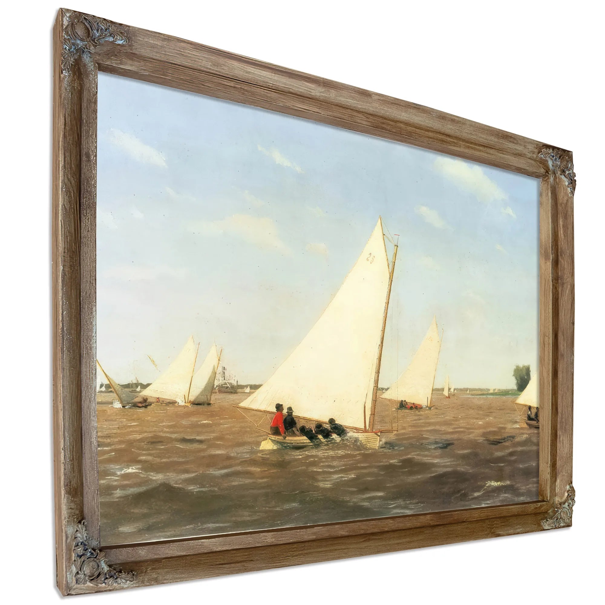 Sailboats Racing On The Delaware 1874 By Thomas Eakins Fine Art Print