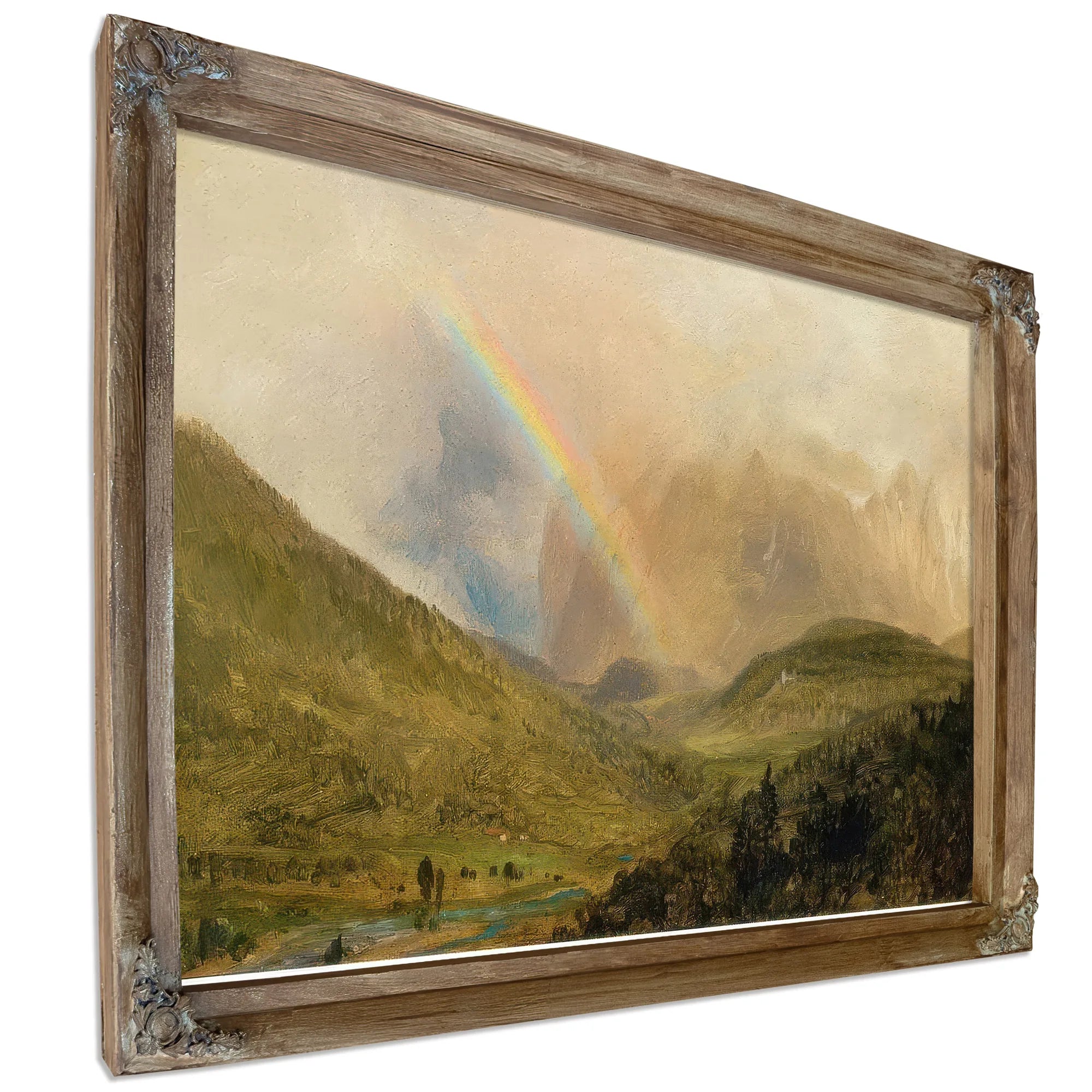 Rainbox Near Berchtesgaden Germany By Frederic Edwin Church Fine Art Print