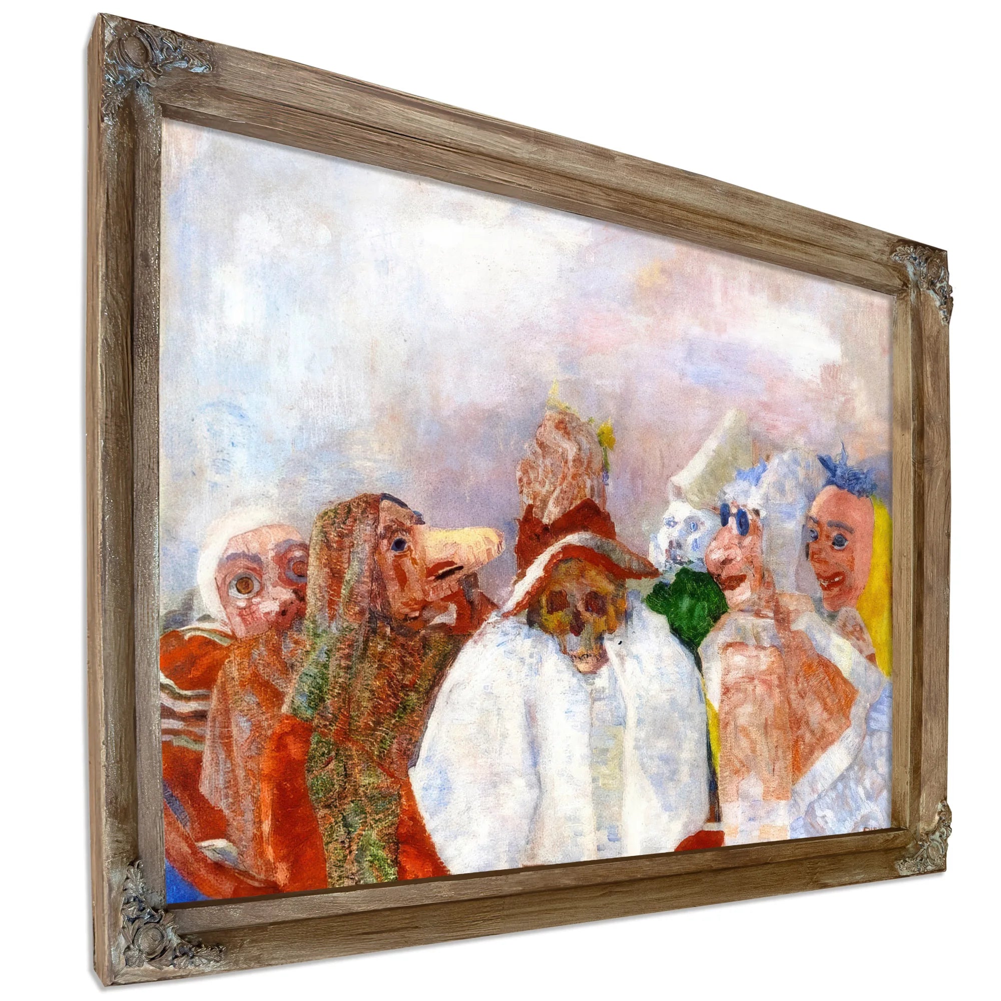 Masks Mocking Death By James Ensor Fine Art Print