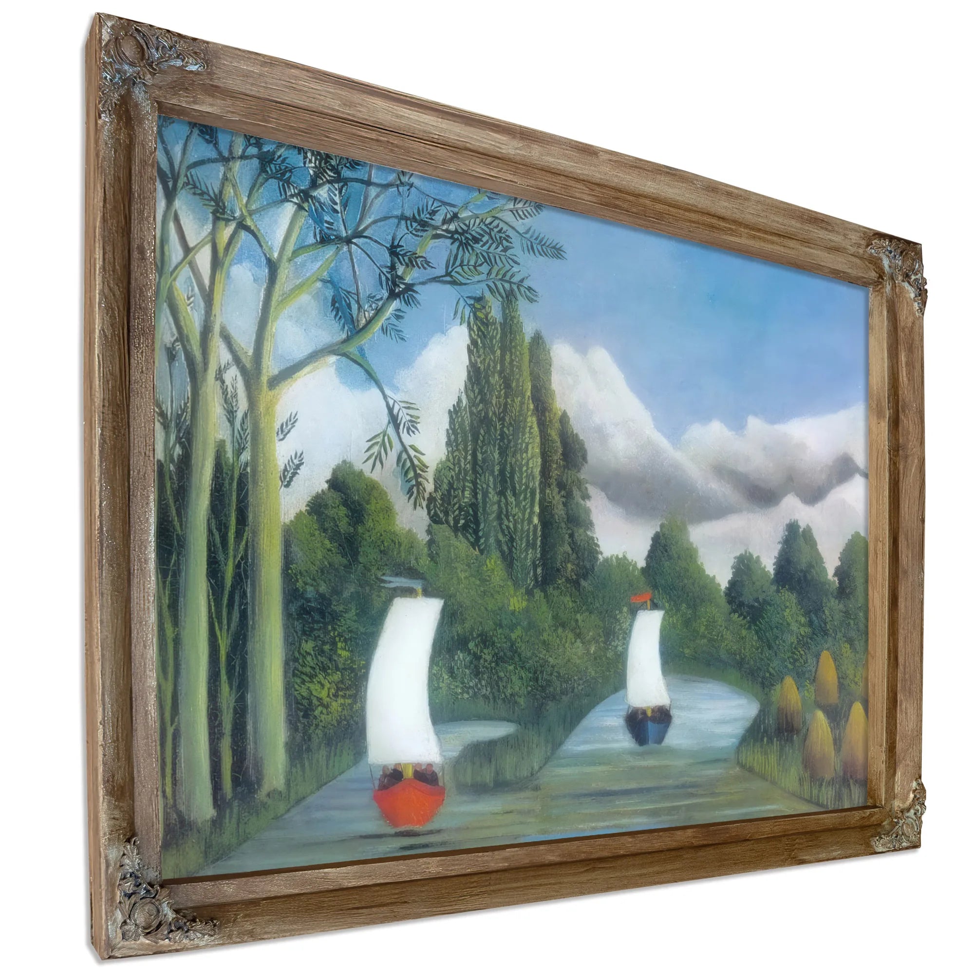 The Banks Of The Oise About 1908 By Henri Rousseau Fine Art Print