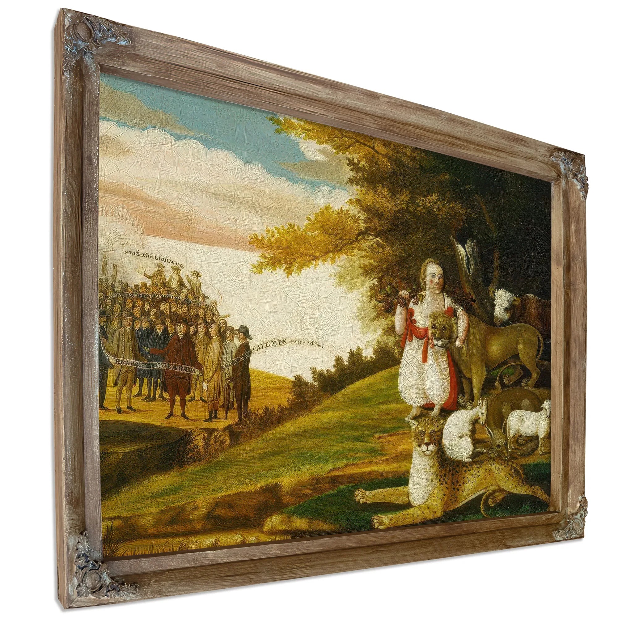 Peaceable Kingdom With Quakers Bearing Banners 1830 By Edward Hicks Fine Art Print