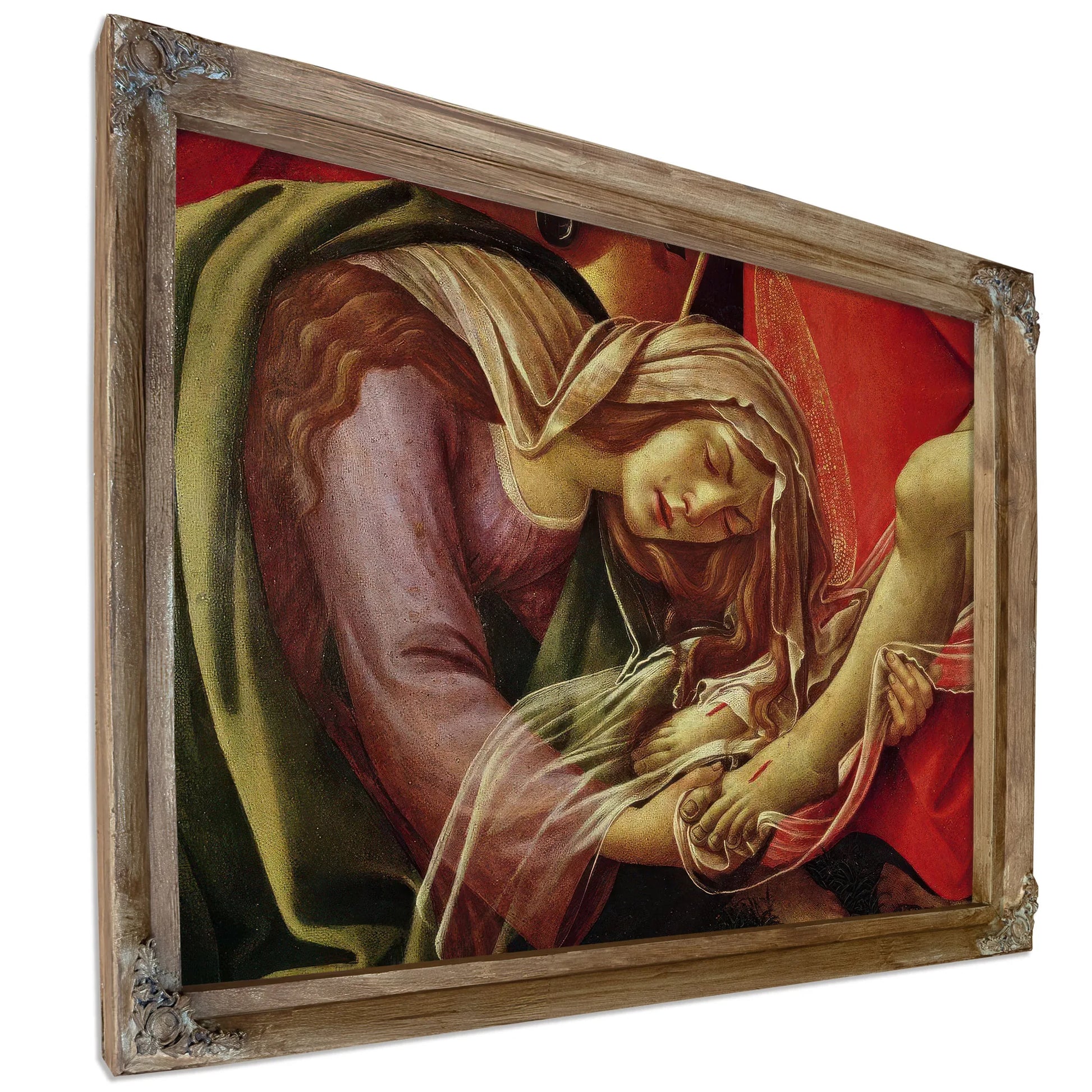 The Lamentation Of Christ Detail Of Mary Magdalene And The Feet Of Christ By Sandro Botticelli Fine Art Print