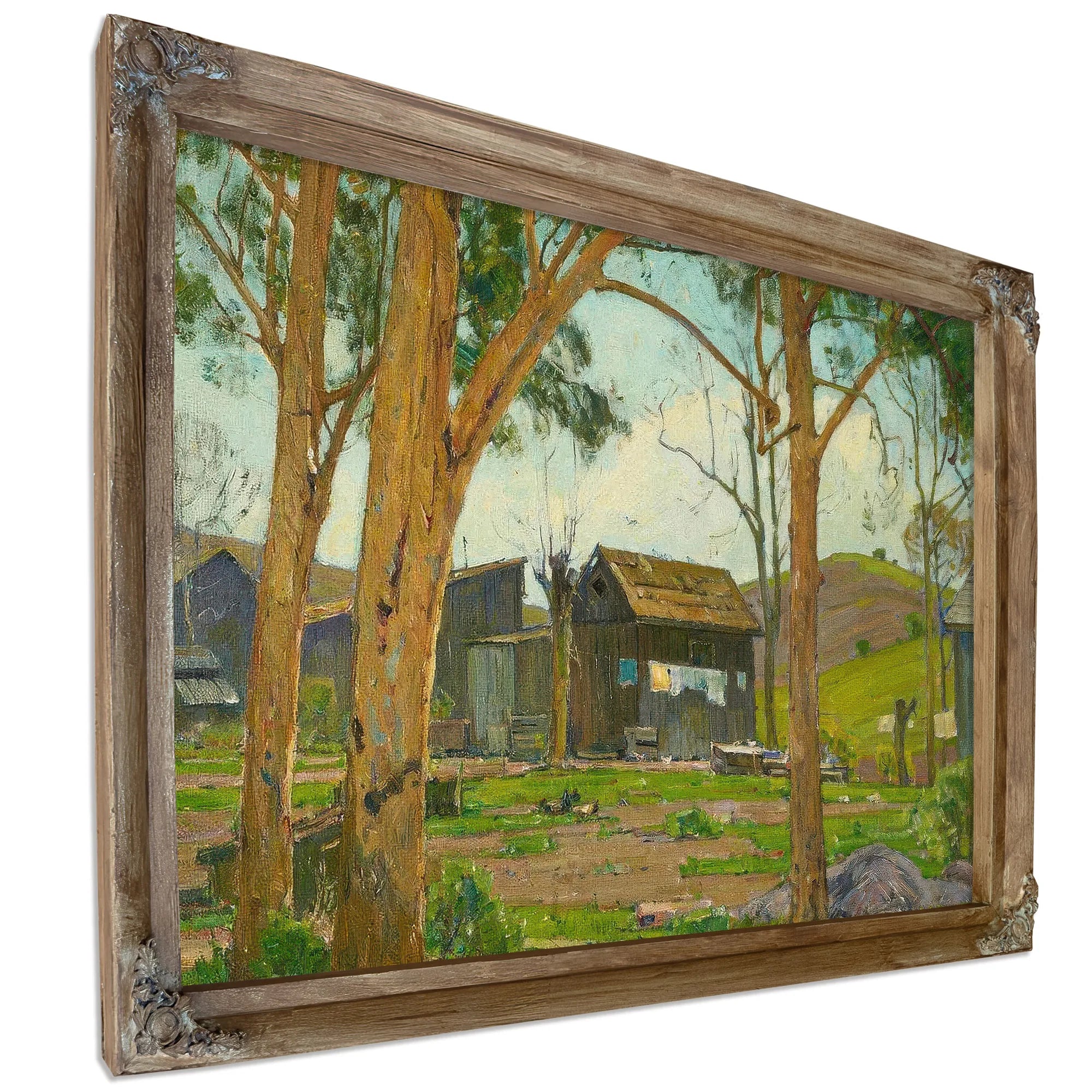 Wash Day At Wendt's Cabin In Trabuco Canyon By William Wendt Fine Art Print