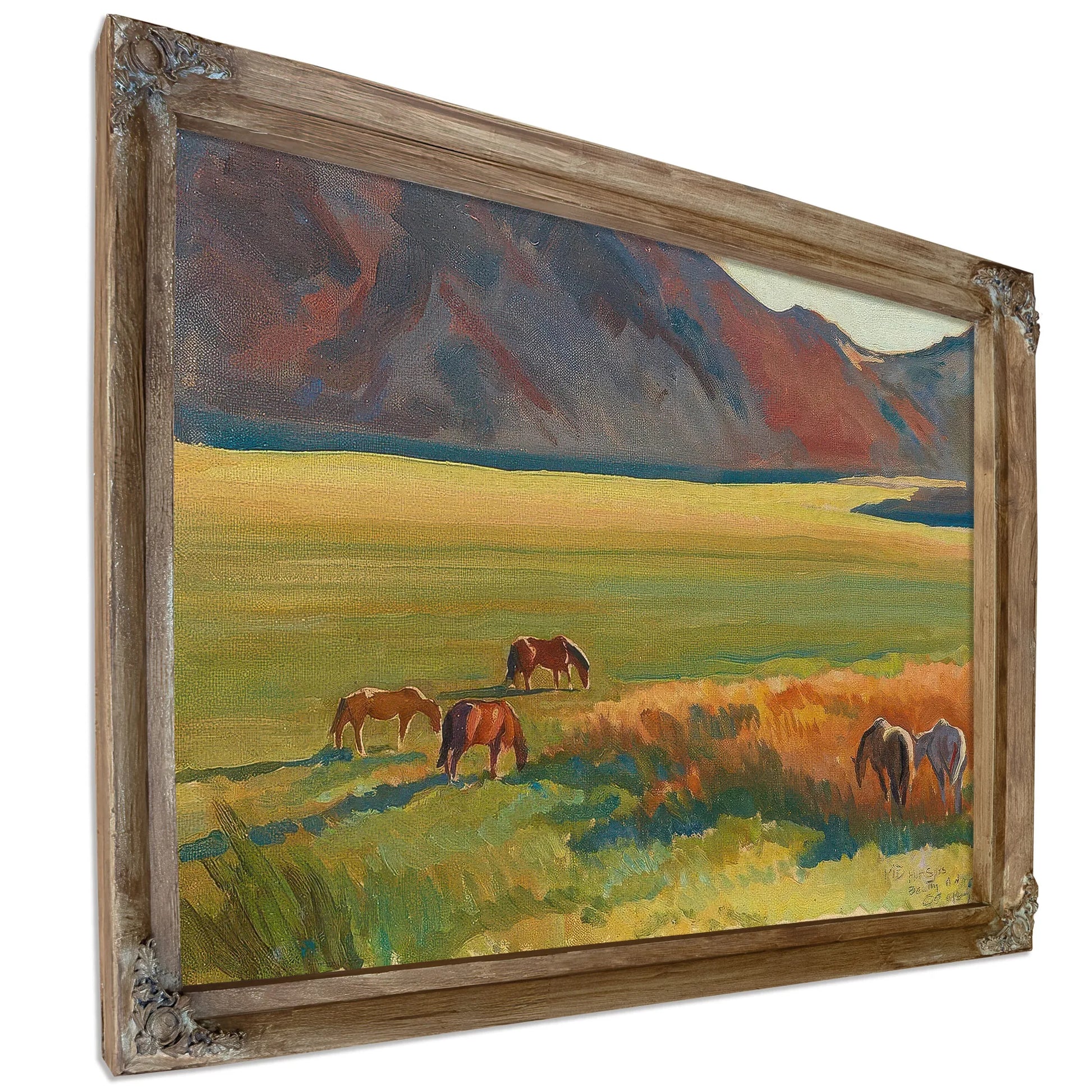 Meadow And Horses By Maynard Dixon Fine Art Print