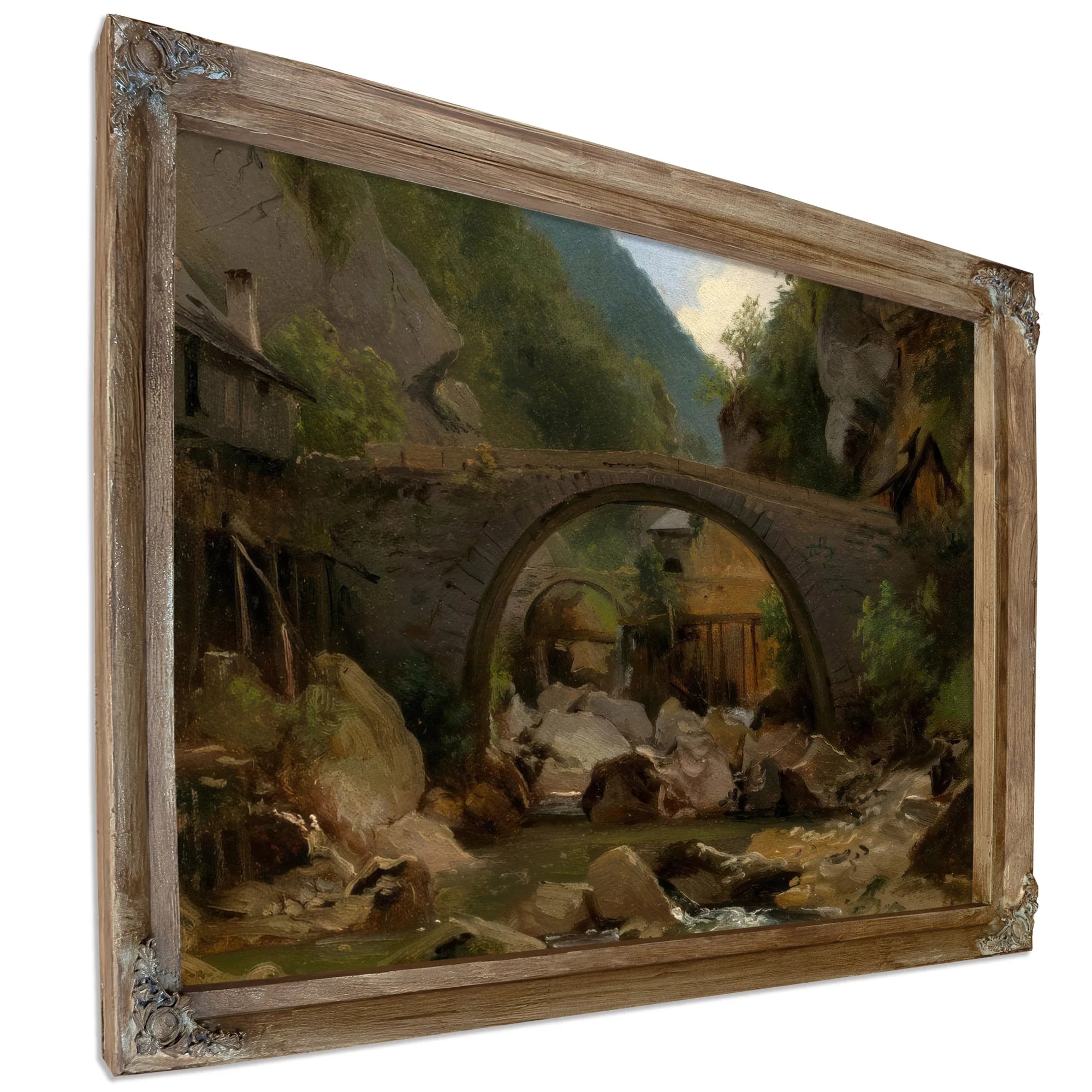 Mountain Stream In The Auvergne By Theodore Rousseau Fine Art Print