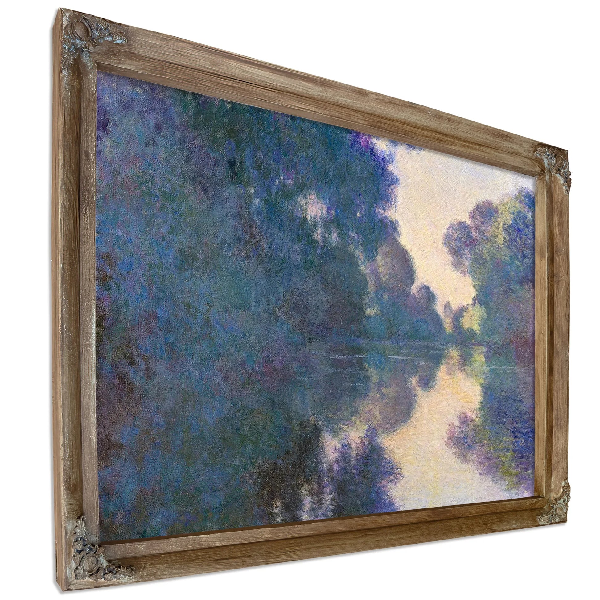 Morning On The Seine Near Giverny By Claude Monet Fine Art Print