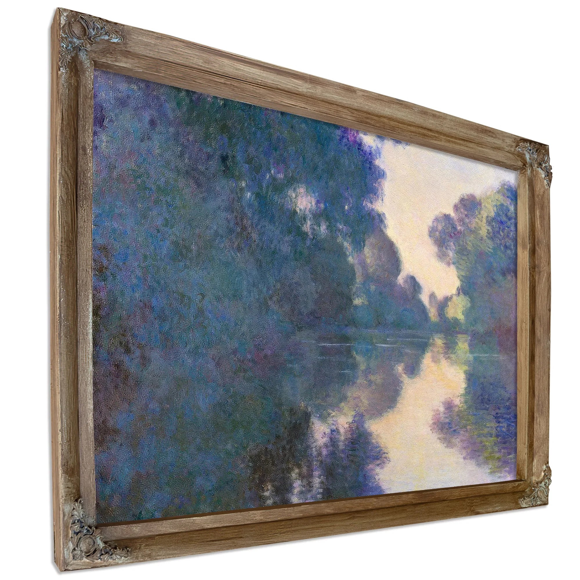 Morning On The Seine Near Giverny By Claude Monet Fine Art Print