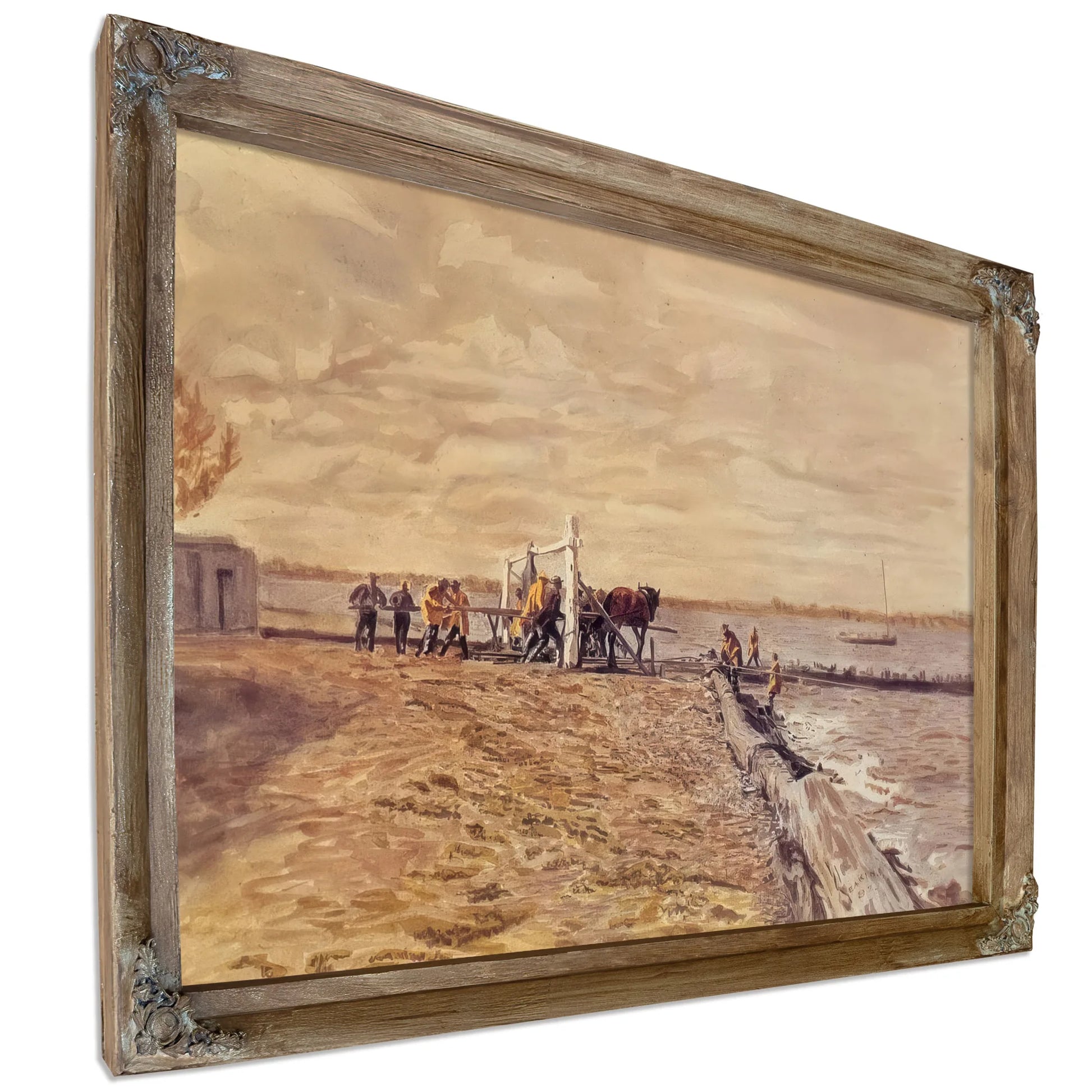 Drawing The Seine By Thomas Eakins Fine Art Print