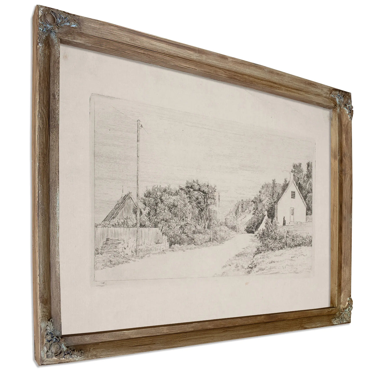 Landevejen Mellem Husene Ellekilde by Carl Bloch