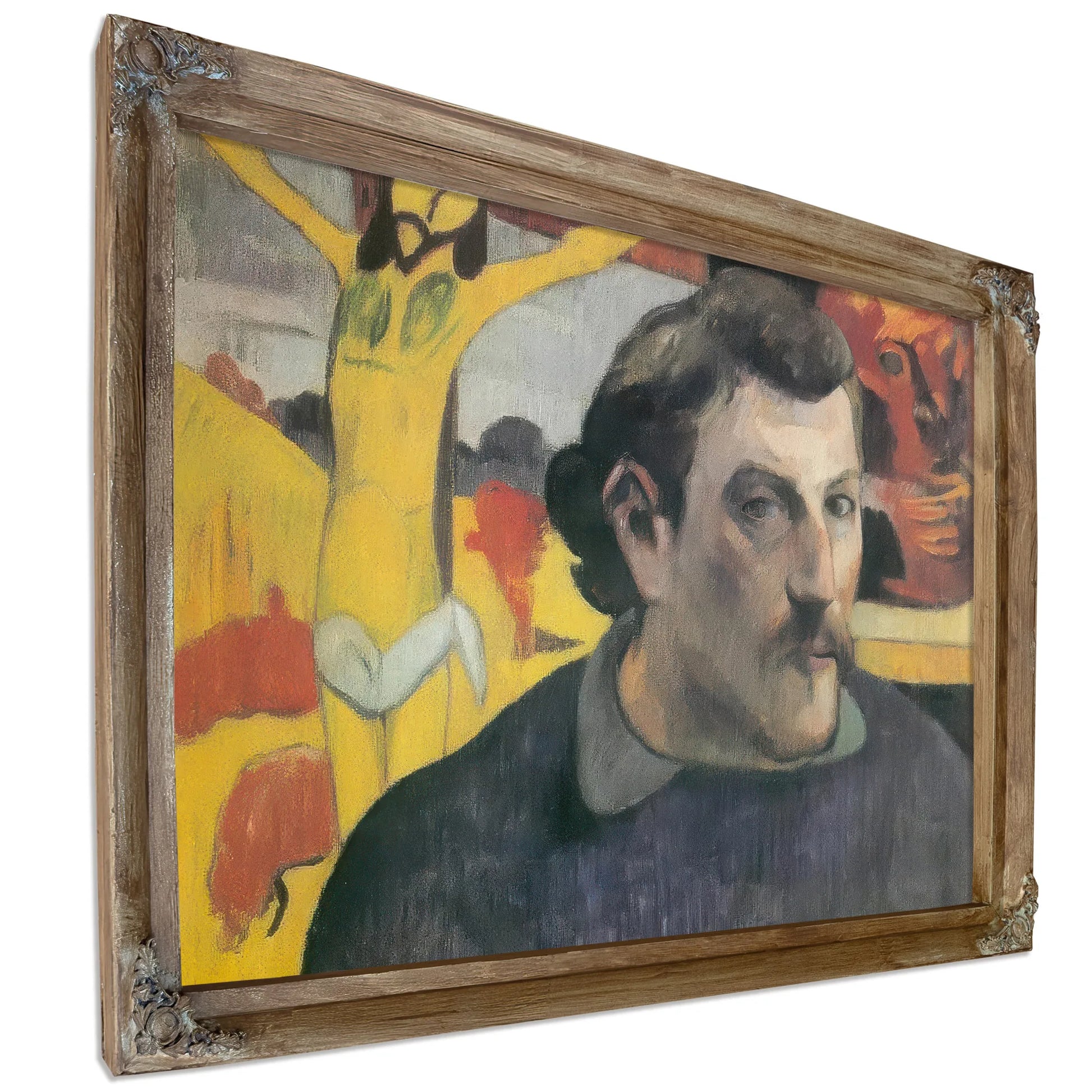 Self Portrait With The Yellow Christ By Paul Gauguin Fine Art Print