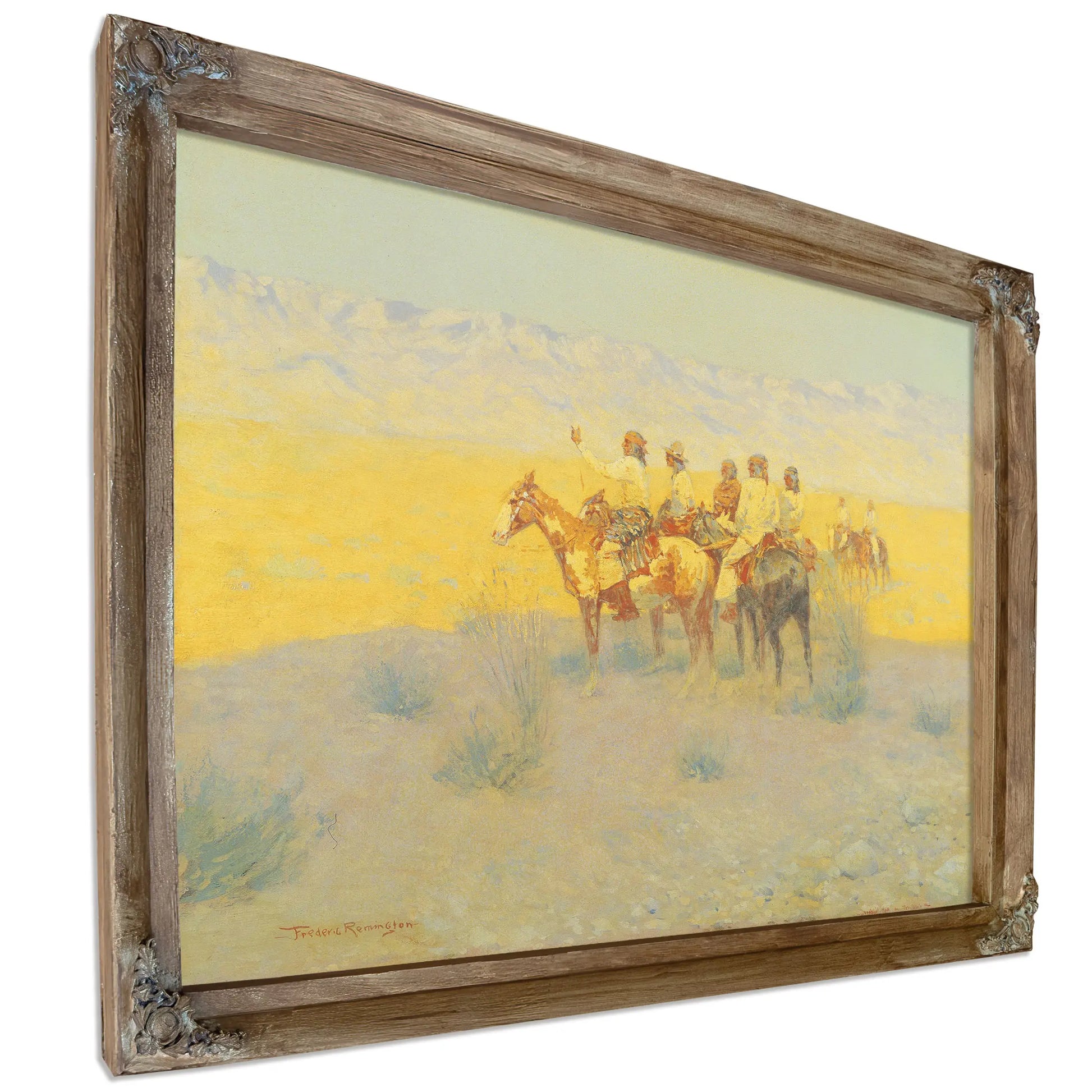 Evening In The Desert Navajoes by Frederic Remington
