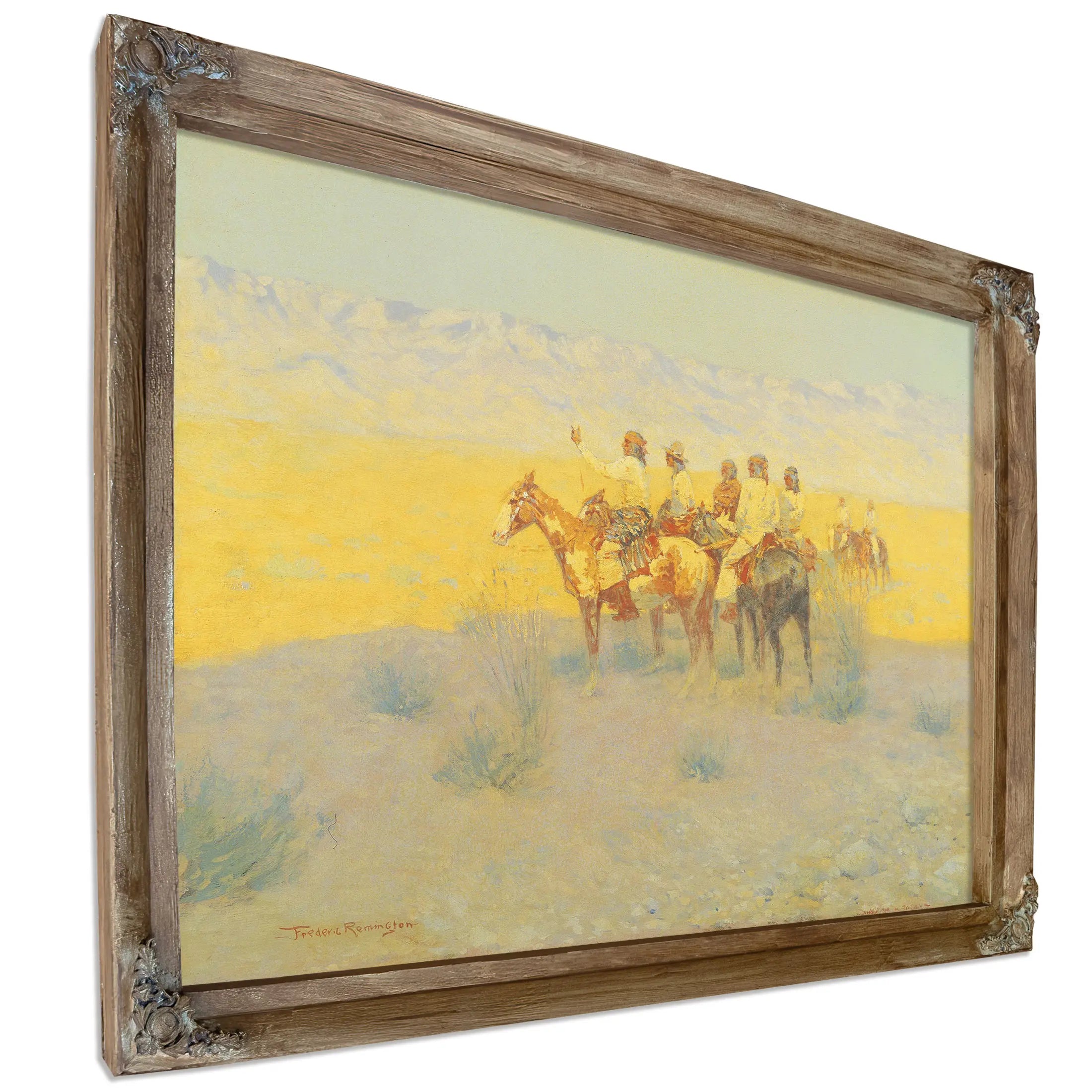 Evening In The Desert Navajoes by Frederic Remington