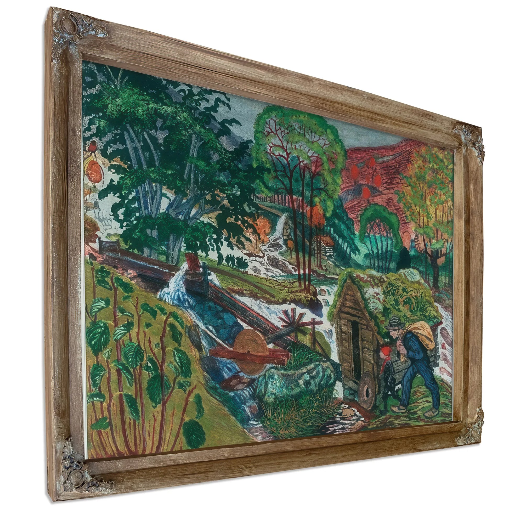 Milling Weather (Woodcut) By Nicolai Astrup Fine Art Print