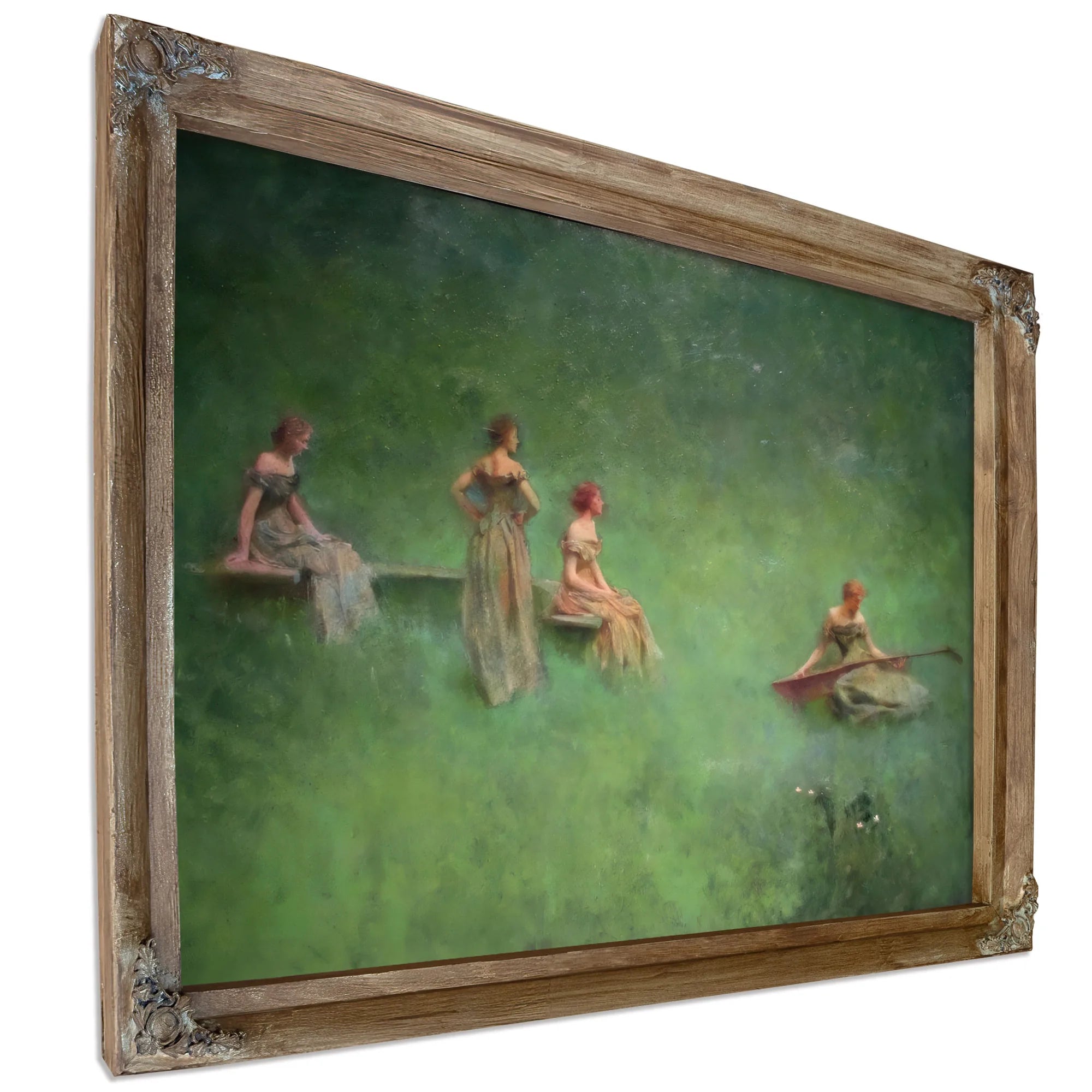 The Lute By Thomas Wilmer Dewing Fine Art Print