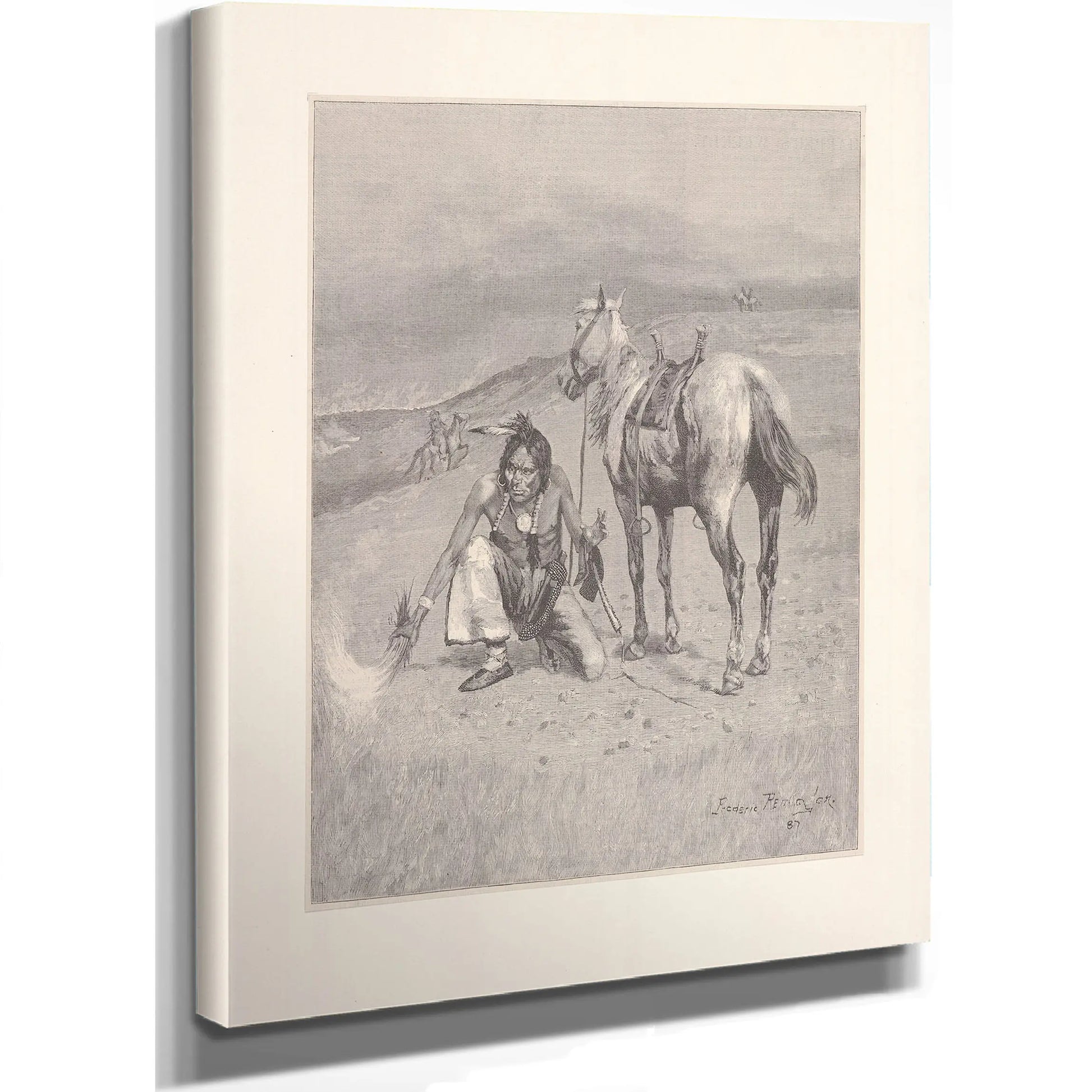 Burning The Range by Frederic Remington