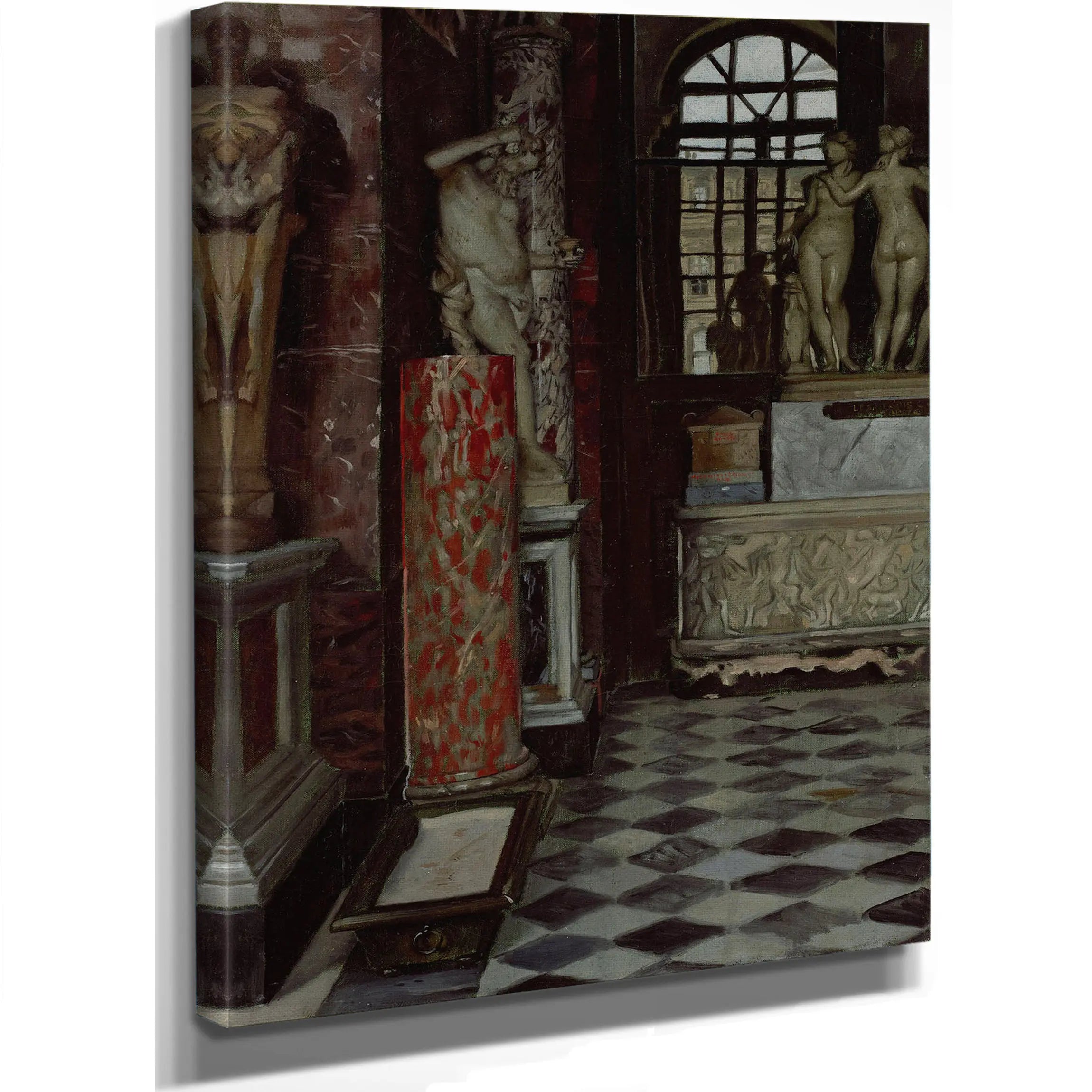 A View Of A Room Of Greek Roman And Etruscan Antiquities by James Tissot