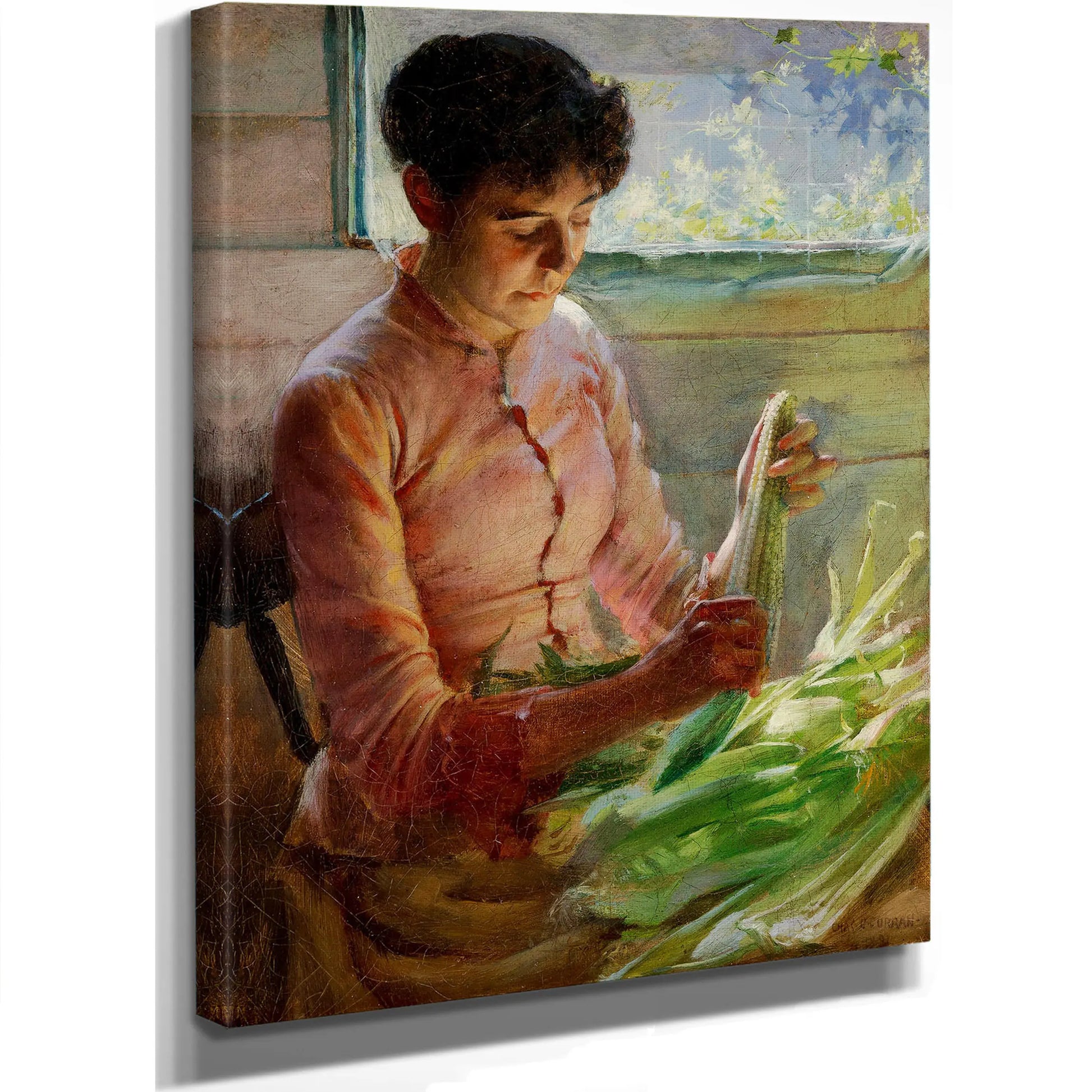 Shucking Corn (1891) by Charles Courtney Curran