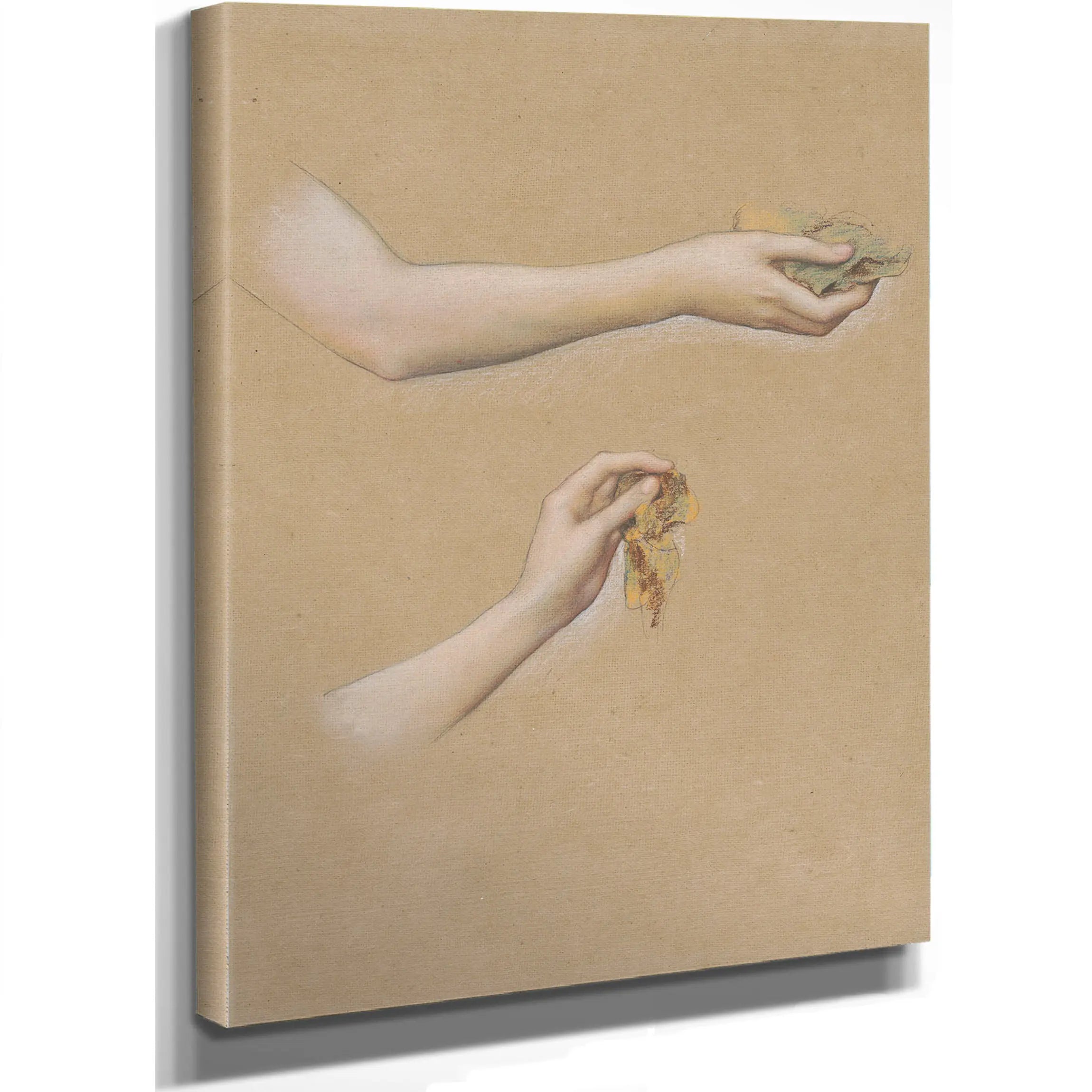 Study Of Arms For The Cadence Of Autumn Met 2 by Evelyn De Morgan